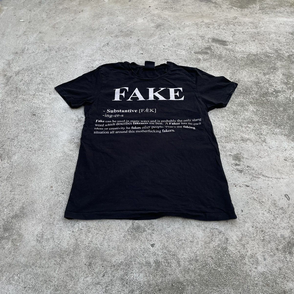 Vintage Vintage Y2K ADULT Tee FAKE FAKER GO FUCK M Size US M / EU 48-50 / 2 - 1 Thumbnail