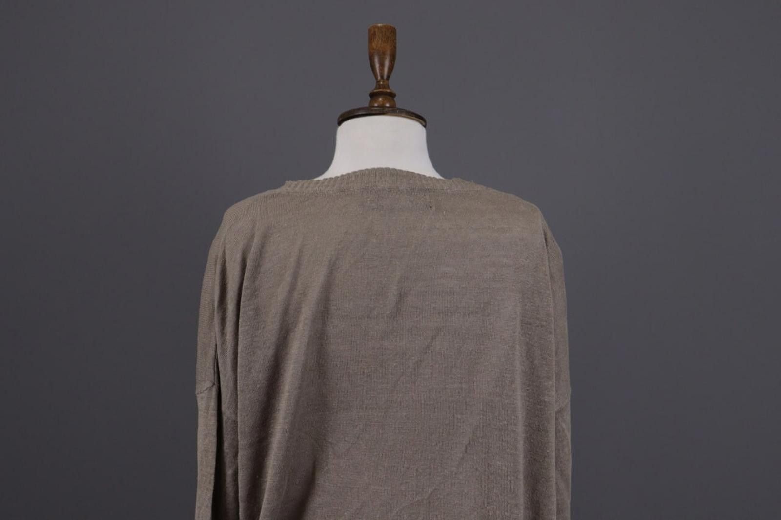Designer Gudrun Sjoden Brown Linen Lagenlook A-Line Dress Size L Size L / US 10 / IT 46 - 10 Thumbnail