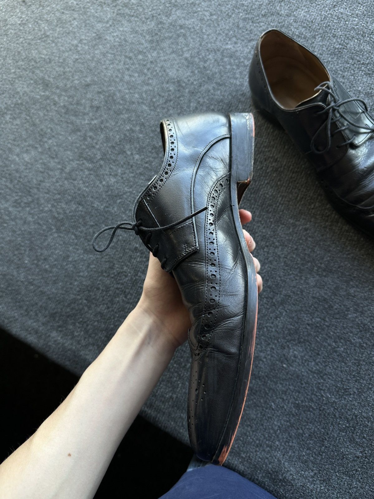 Melvin & Hamilton LUXURY 🚨 MELVIN & HAMILTON VNTG SHOES MEN BLACK LUXURY RARE Size US 12 / EU 45 - 4 Thumbnail