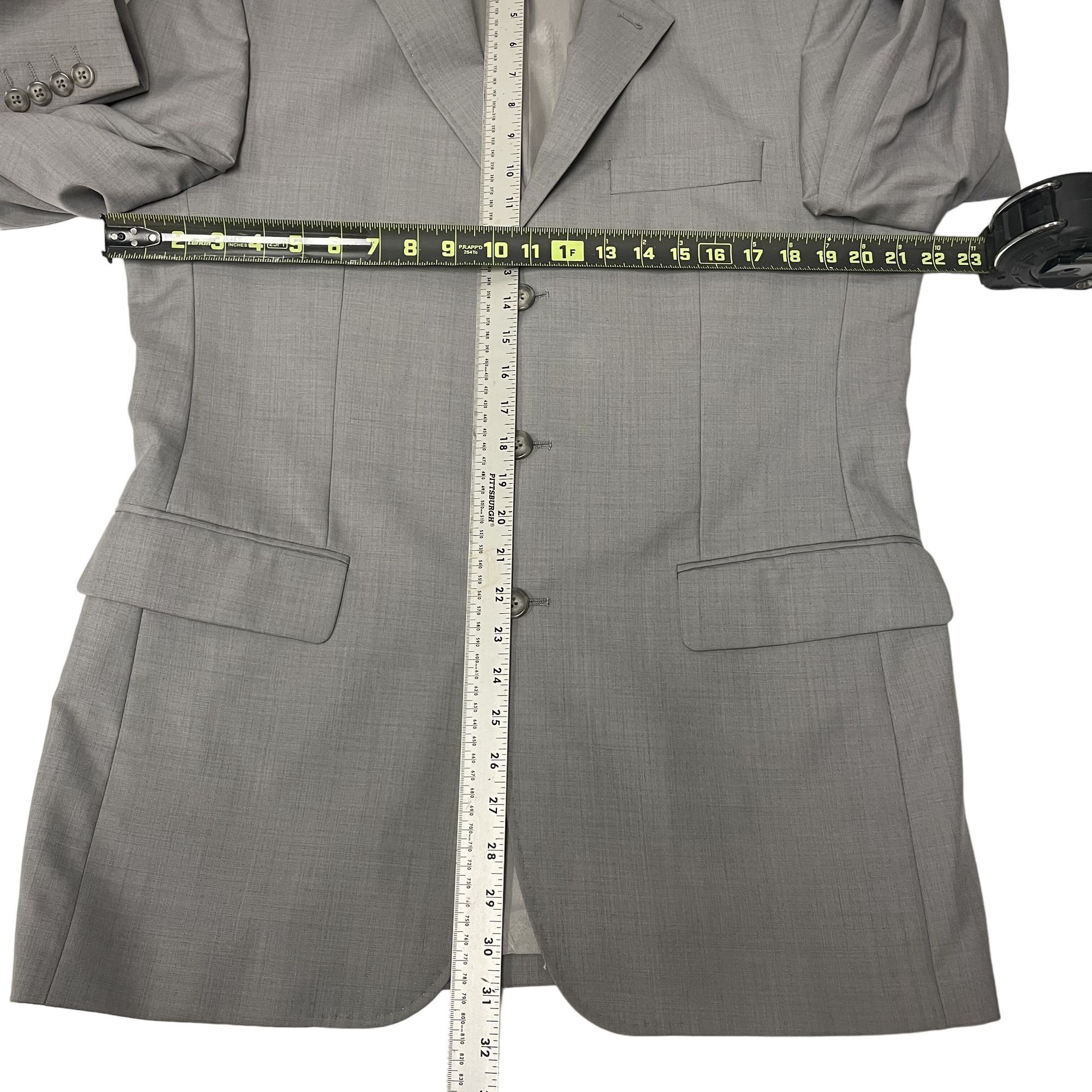 Perry Ellis NEW Perry Ellis Silver Sport Coat 3 Btn MODERN Wool Jacket Size 40R - 8 Thumbnail