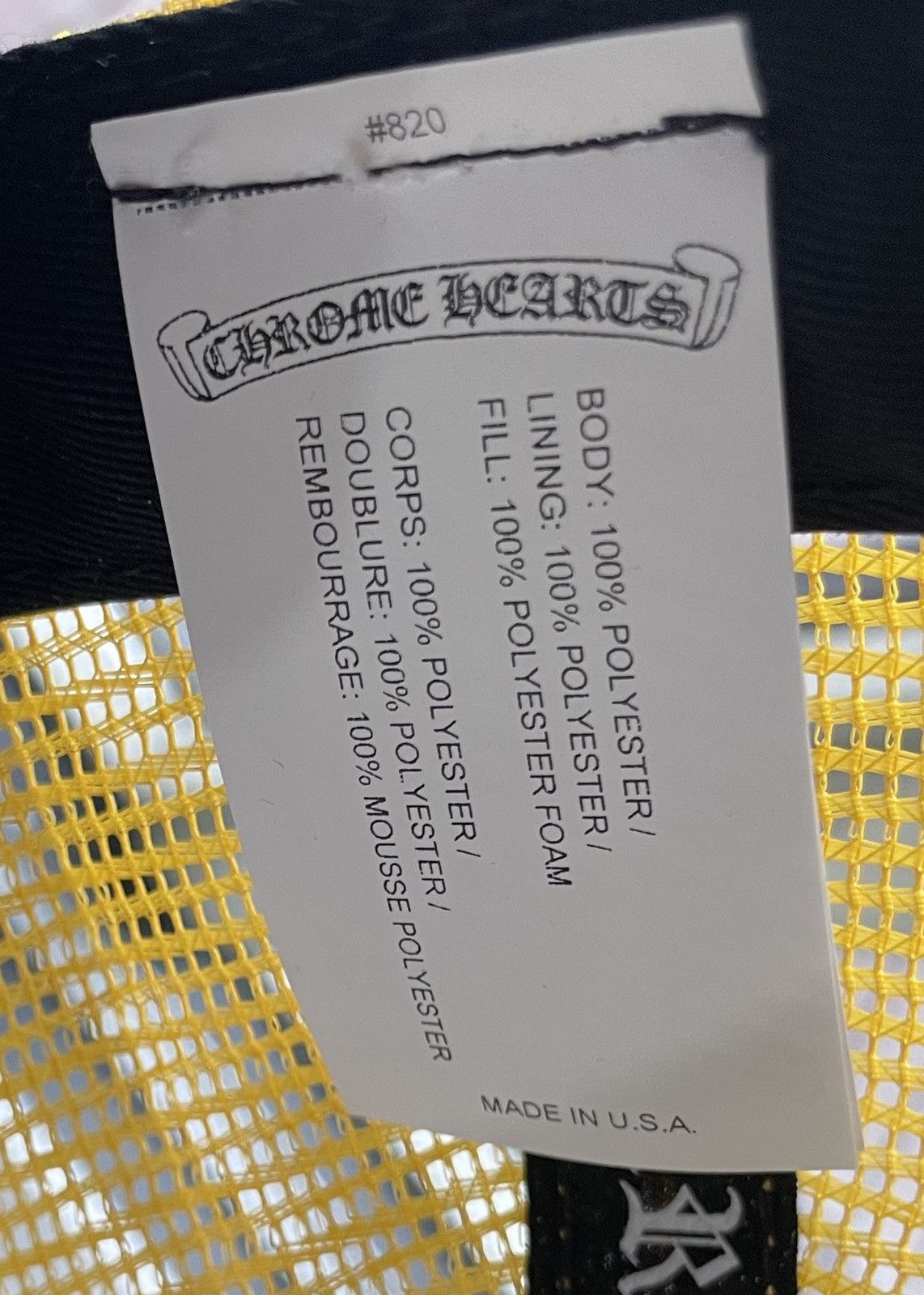 Chrome Hearts Chrome Hearts Camo Cemetery Trucker Hat Yellow Size ONE SIZE - 8 Thumbnail