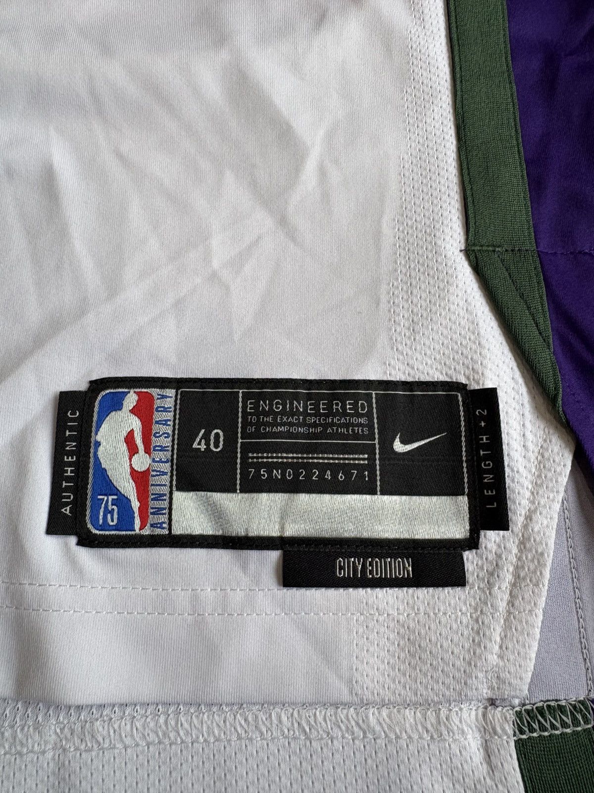 Nike Giannis Antetokounmpo Nike Milwaukee Bucks 75th Size 40/S Size US S / EU 44-46 / 1 - 2 Thumbnail