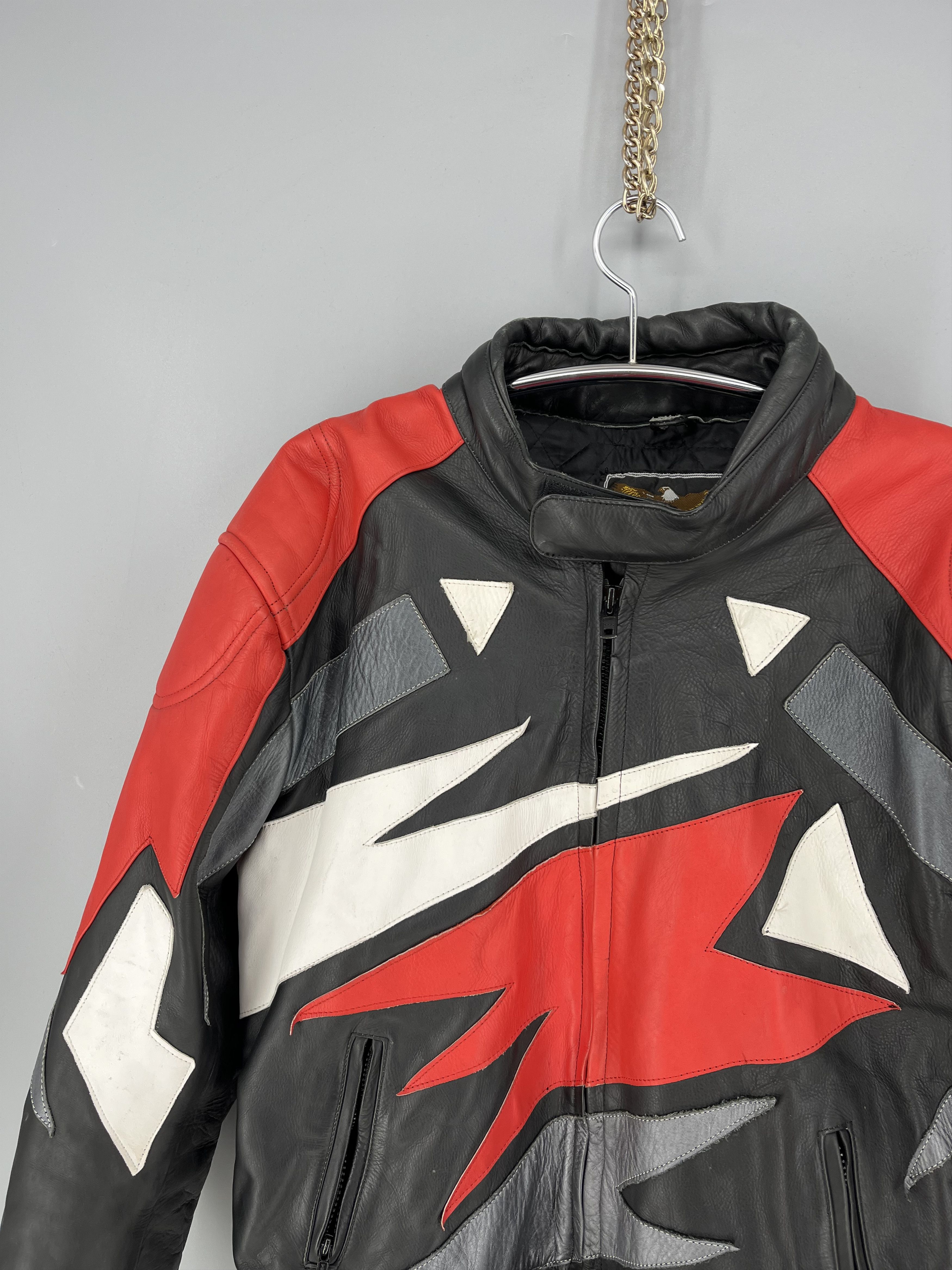 Leather VTG Motorcycle Joe Rocket Leather Jacket Rare Red Black xxxl Size US XXL / EU 58 / 5 - 6 Thumbnail