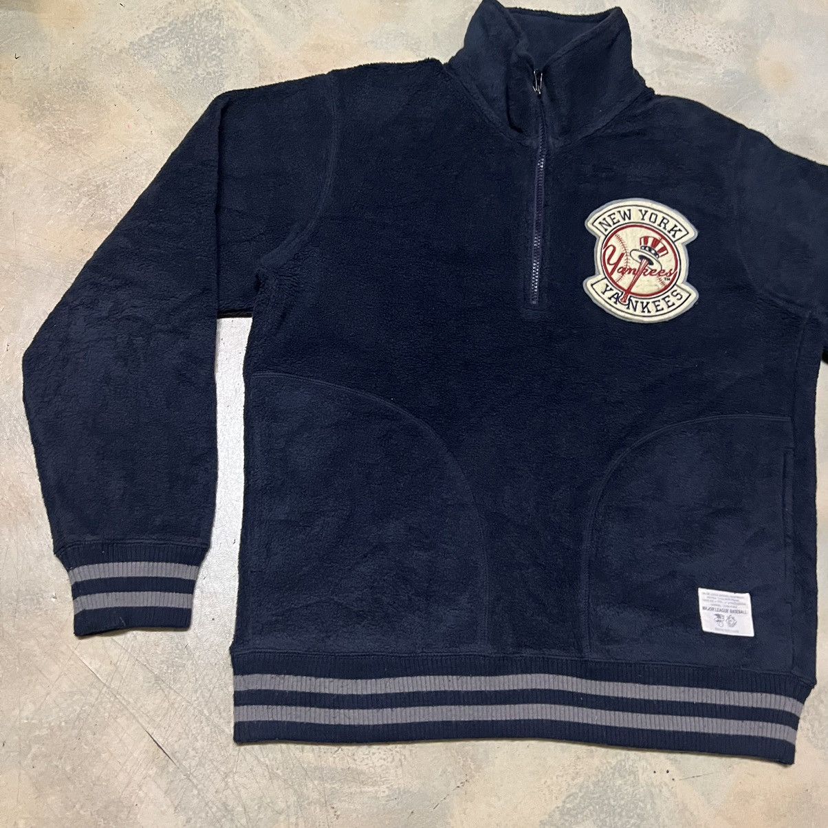 MLB Vintage New York Yankees MLB Half Zipper Sweatshirt Size US L / EU 52-54 / 3 - 9 Thumbnail