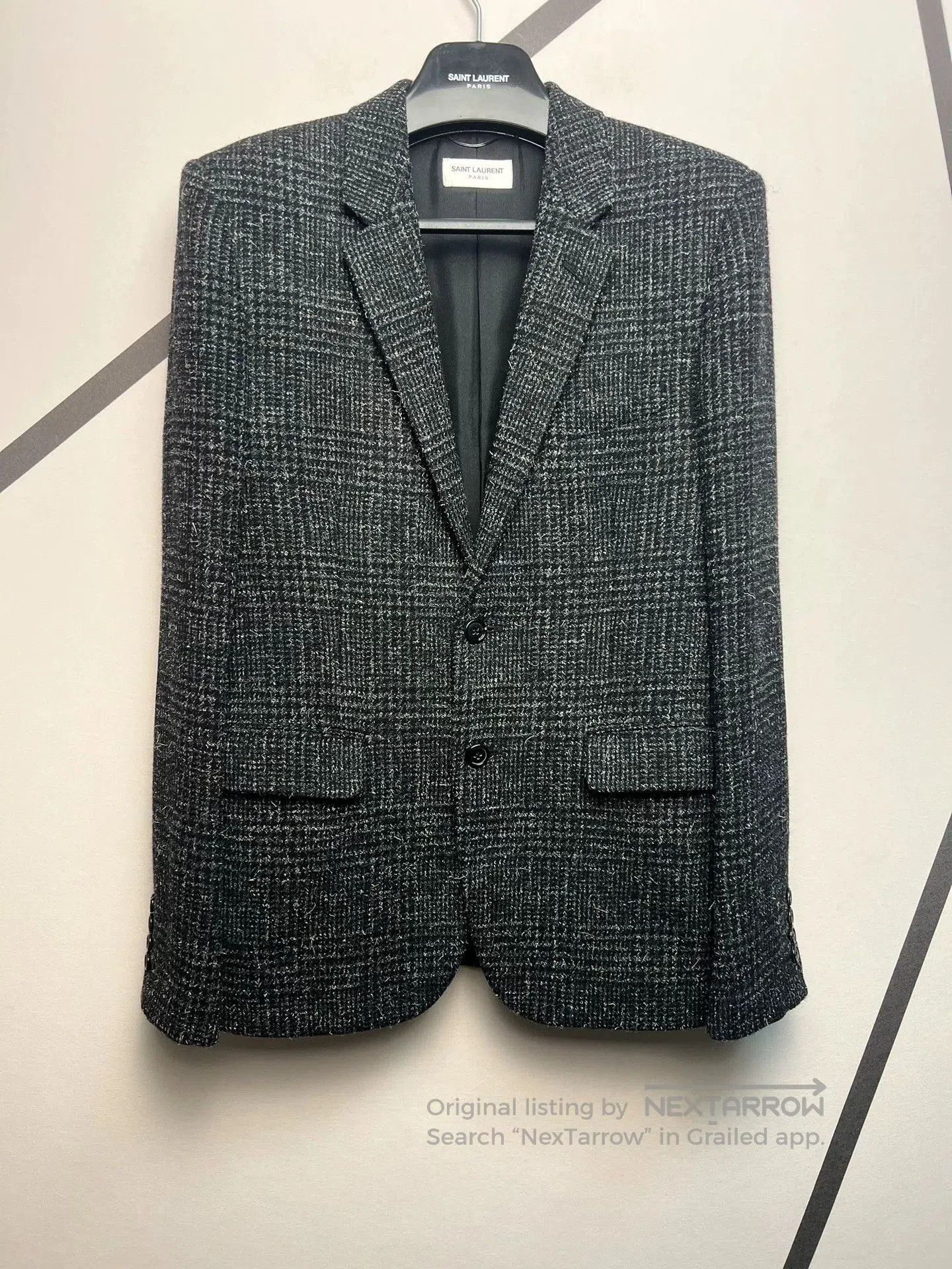Saint Laurent Paris Saint Laurent Prince of Wales Check Blazer. Size US M / EU 48-50 / 2 - 1 Thumbnail