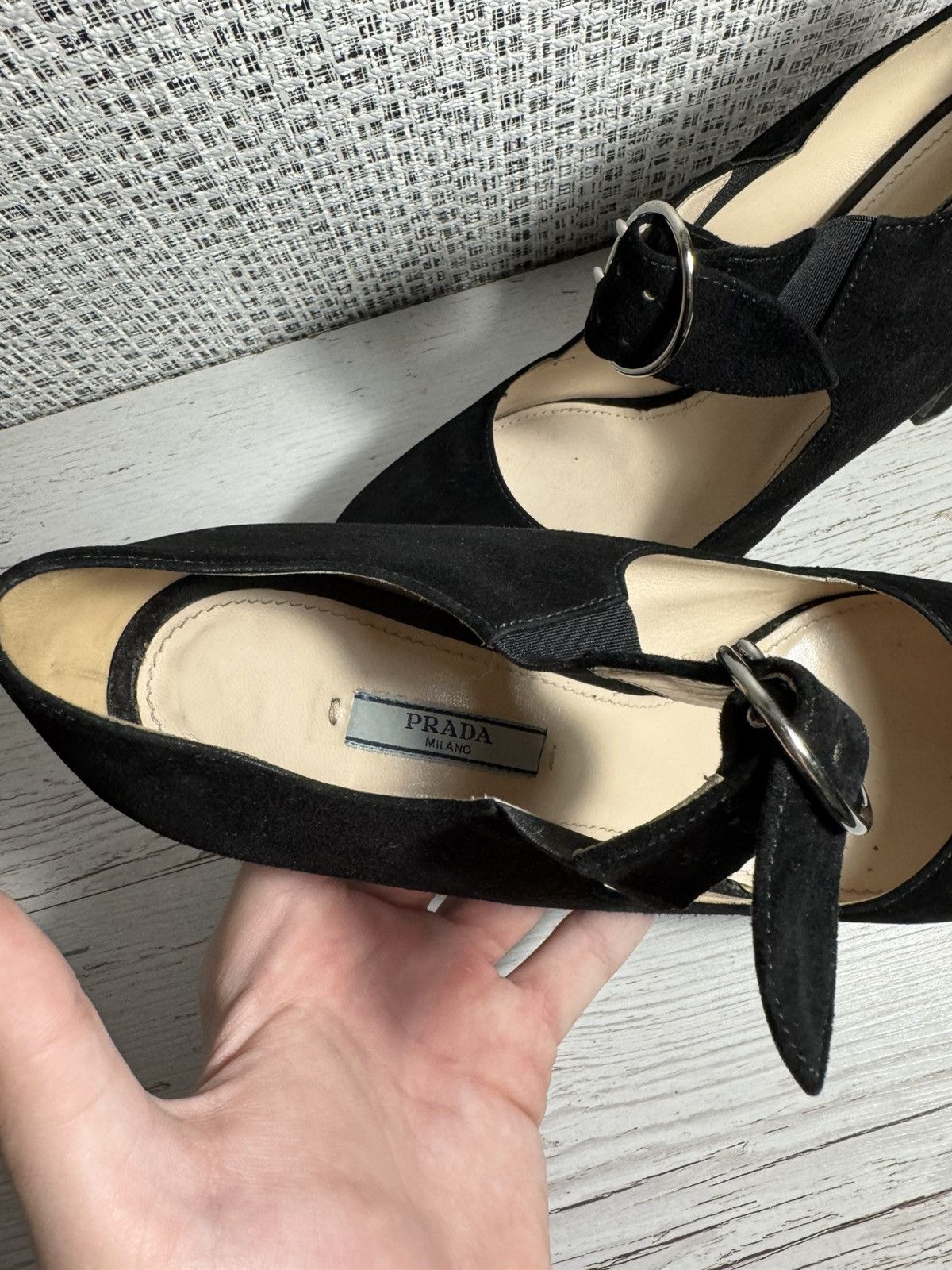 Prada Prada Velvet Platforms Heels Black Size 8.5 Size US 8.5 / IT 38.5 - 5 Thumbnail