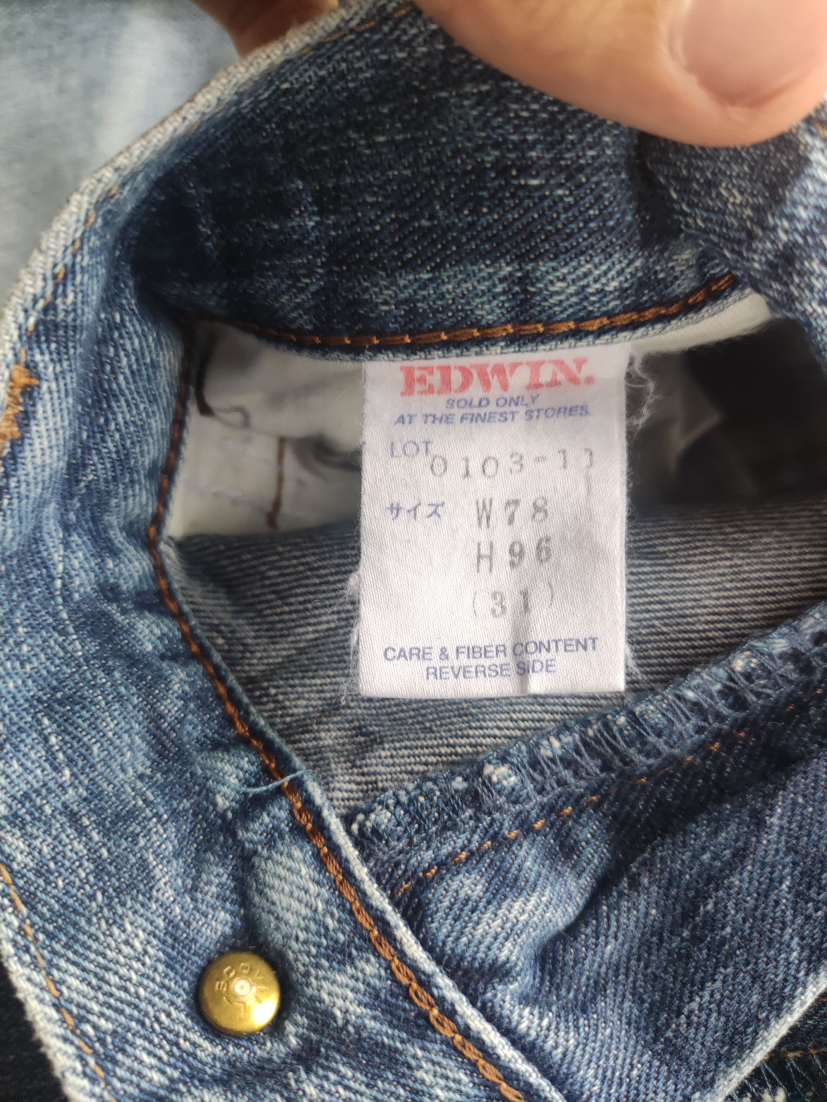 Edwin Vintage Edwin Japan Distressed Faded Denim Pants W31 Size US 31 - 7 Thumbnail