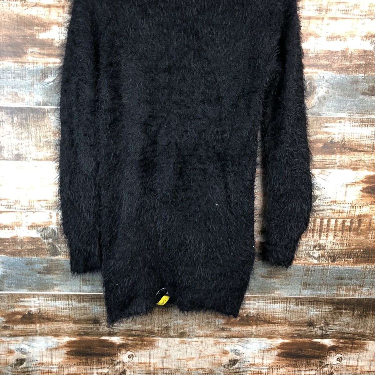 Homespun Knitwear × Japanese Brand DL Chuxxx Black mohair shaggy fur Knitwear #C050 Size S / US 4 / IT 40 - 16 Thumbnail