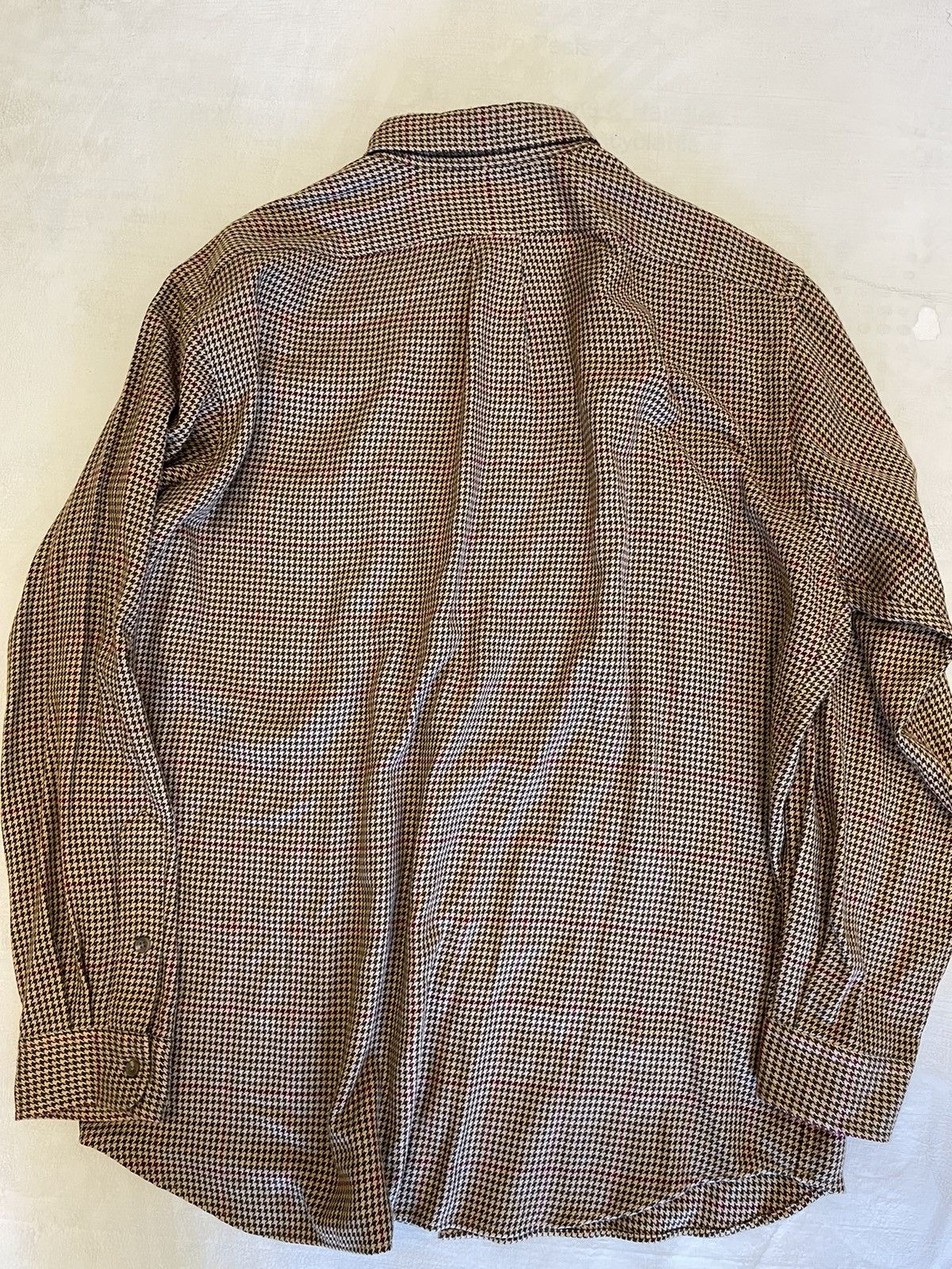 Polo Ralph Lauren × Vintage Silk & Cotton Windowpane Houndstooth Check BENFORD Shirt Size US XL / EU 56 / 4 - 5 Thumbnail