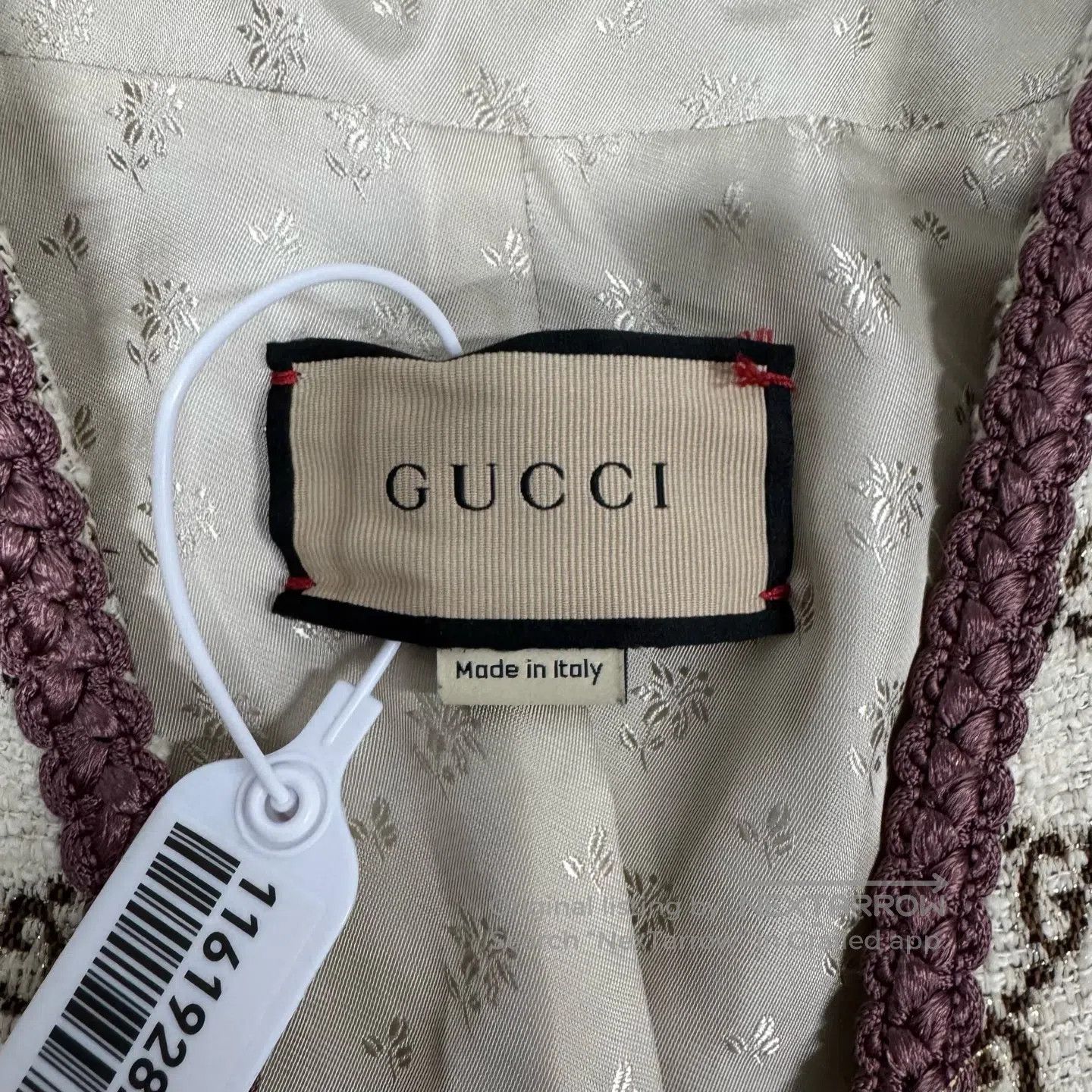 Gucci Guicci Woven edge trim; cardigan jacket| Size L / US 10 / IT 46 - 5 Thumbnail