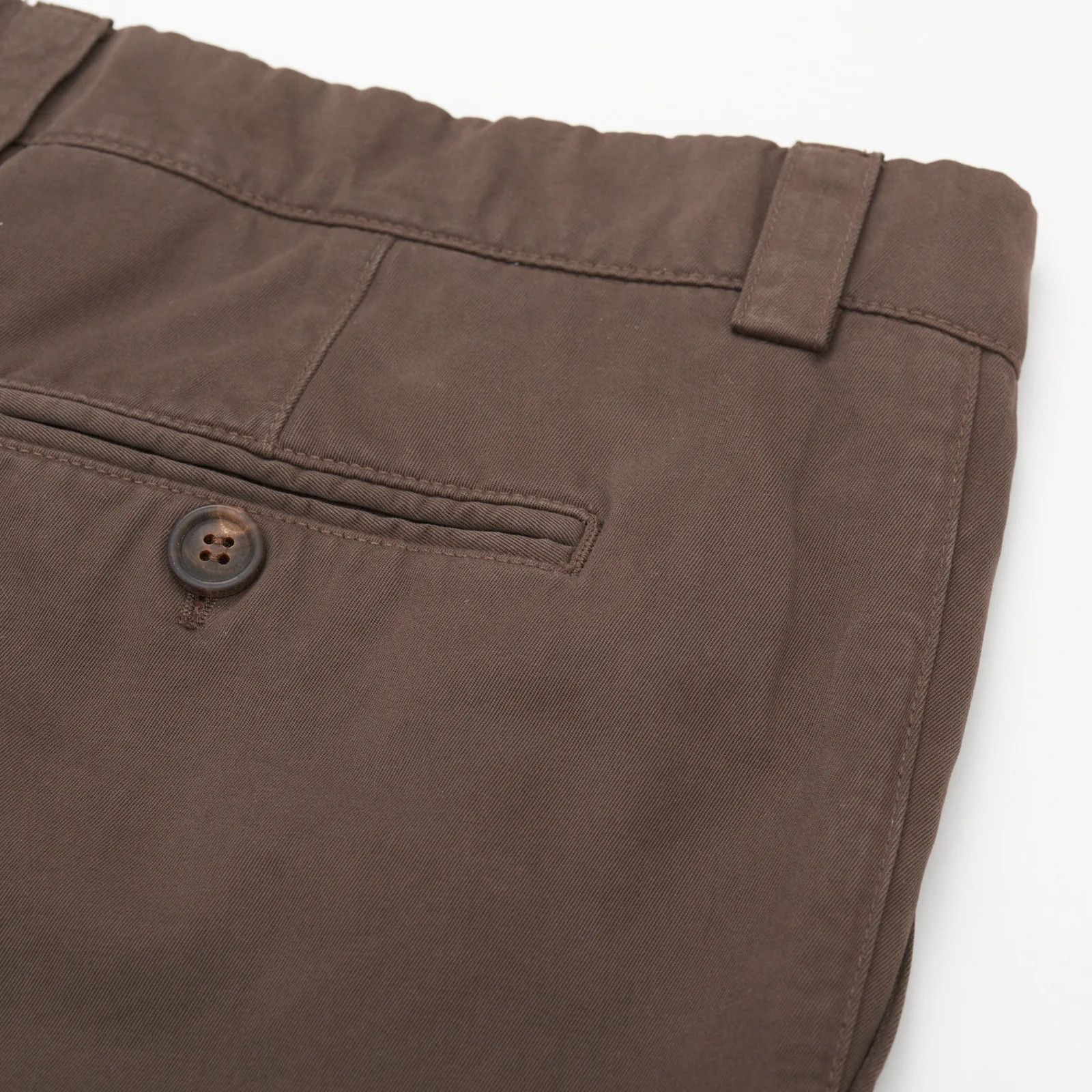 Brunello Cucinelli BRUNELLO CUCINELLI Brown Twill Cotton Single Pleated Pants Size US 38 / EU 54 - 6 Thumbnail