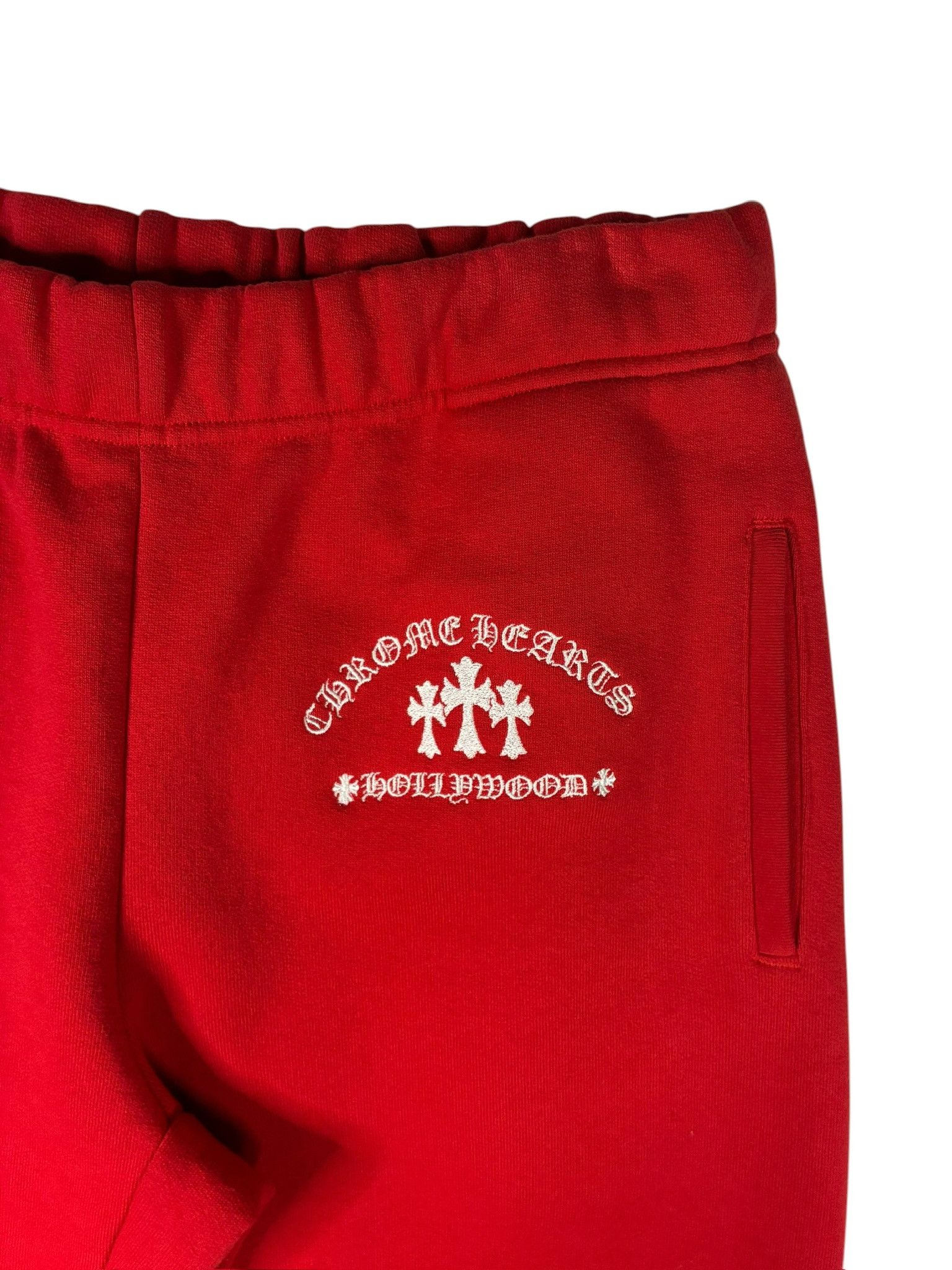 Chrome Hearts Chrome Hearts Red/White Triple Cross Embroidered Sweatpants Size US 36 / EU 52 - 2 Thumbnail