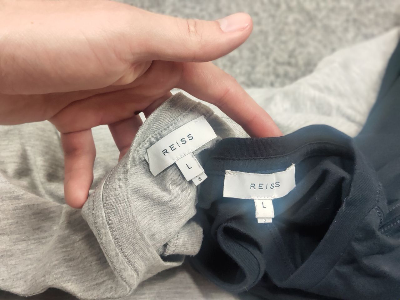 Reiss Reiss x2 Design Basic t-shirts Navy Gray minimalistic Tee Size US L / EU 52-54 / 3 - 11 Thumbnail