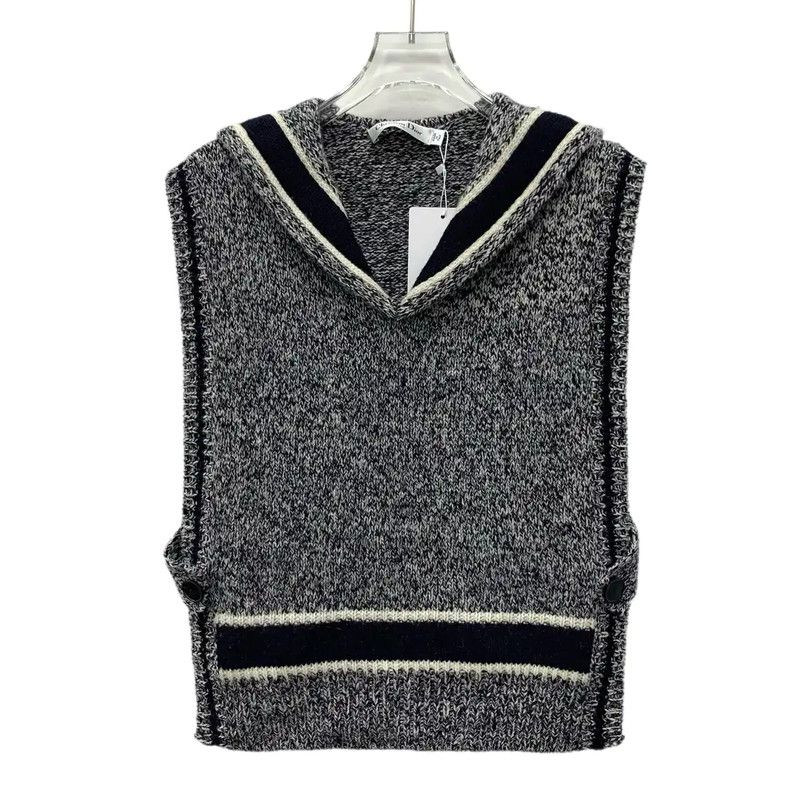 Dior Dior Women's Gray Wool Pullover Sweater 0089 Size XS / US 0-2 / IT 36-38 - 1 Thumbnail