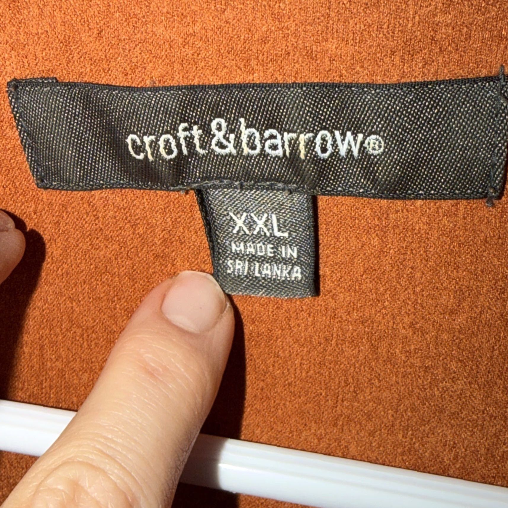 Croft & Barrow Croft&Barrow Shirt Mens 2XL PUMPKIN ORANGE sueded Button Up Long Sleeves Pocket Size US XXL / EU 58 / 5 - 2 Thumbnail