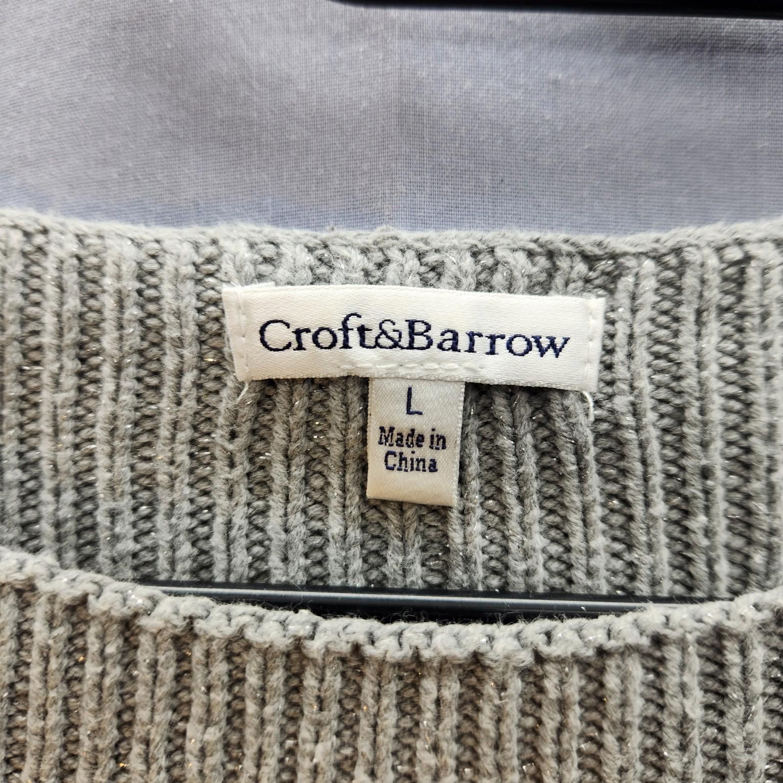 Croft & Barrow Croft And Barrow Womens Sweater Gray Size Large Size L / US 10 / IT 46 - 5 Thumbnail