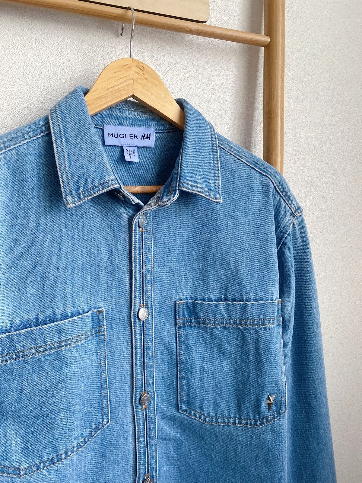 Mugler Mugler x H&M Light Denim Shirt Size M Size US M / EU 48-50 / 2 - 13 Thumbnail
