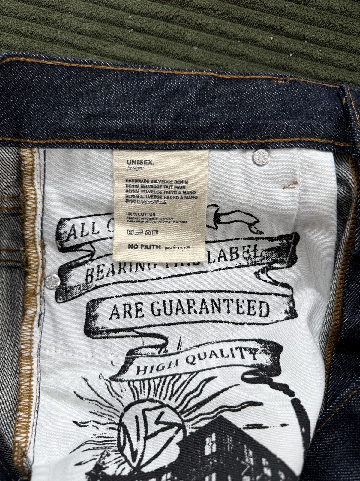 No Faith Studios No Faith Studios Baggy Selvedge Denim Size US 32 / EU 48 - 6 Thumbnail