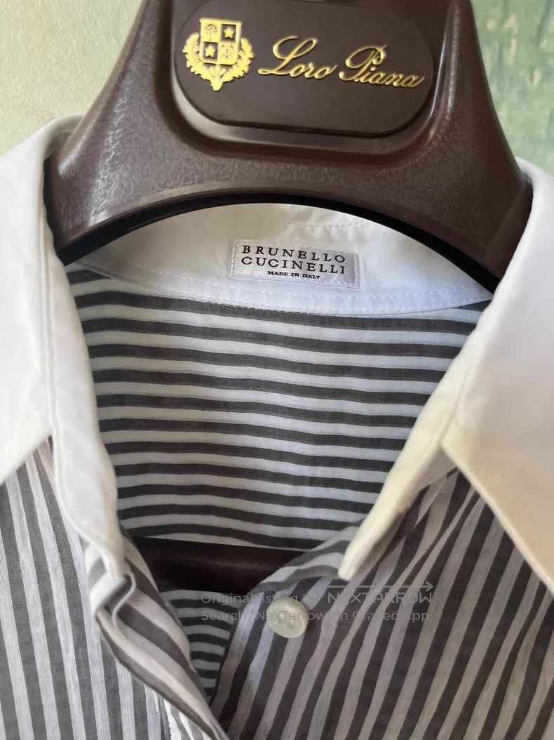 Brunello Cucinelli Brunello Cucinelli Striped beaded shirt Size XS / US 0-2 / IT 36-38 - 5 Thumbnail