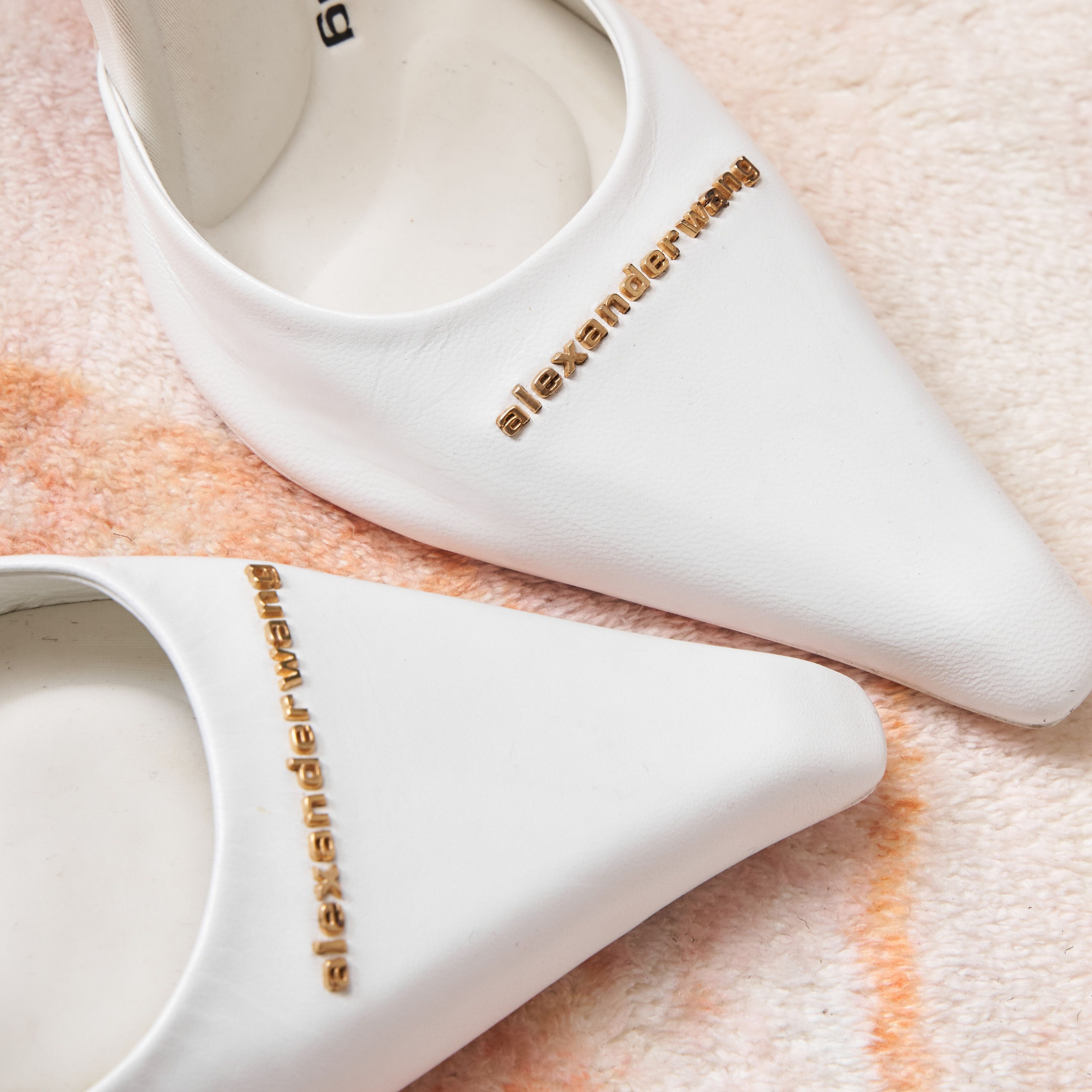 Alexander Wang ALEXANDER WANG Women's White Viola 105 Leather Pumps Size US 5 / IT 35 - 2 Thumbnail