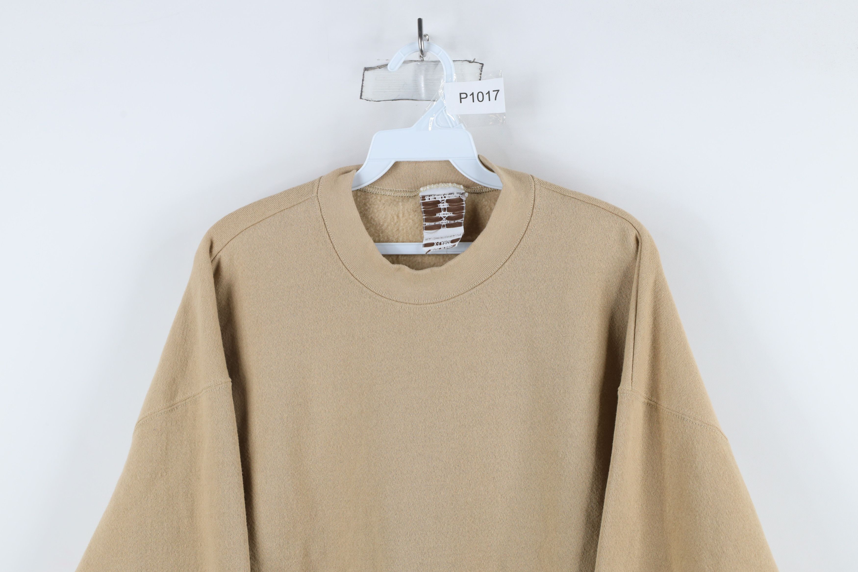 Vintage Vintage 90s Streetwear Crewneck Sweatshirt Beige Brown USA Size US XL / EU 56 / 4 - 2 Thumbnail