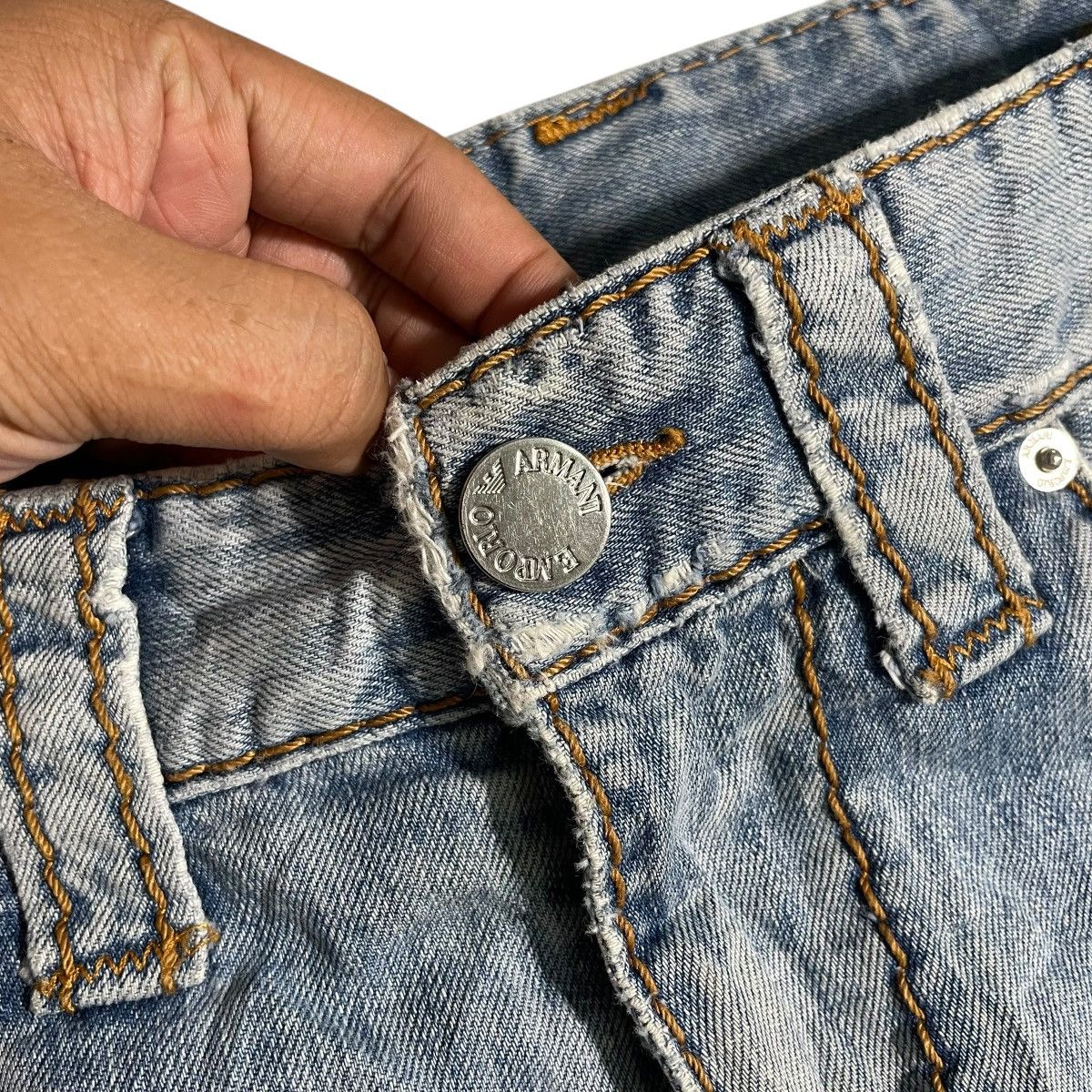 Emporio Armani Vintage Emporio Armani Distressed Jeans Size US 36 / EU 52 - 6 Thumbnail