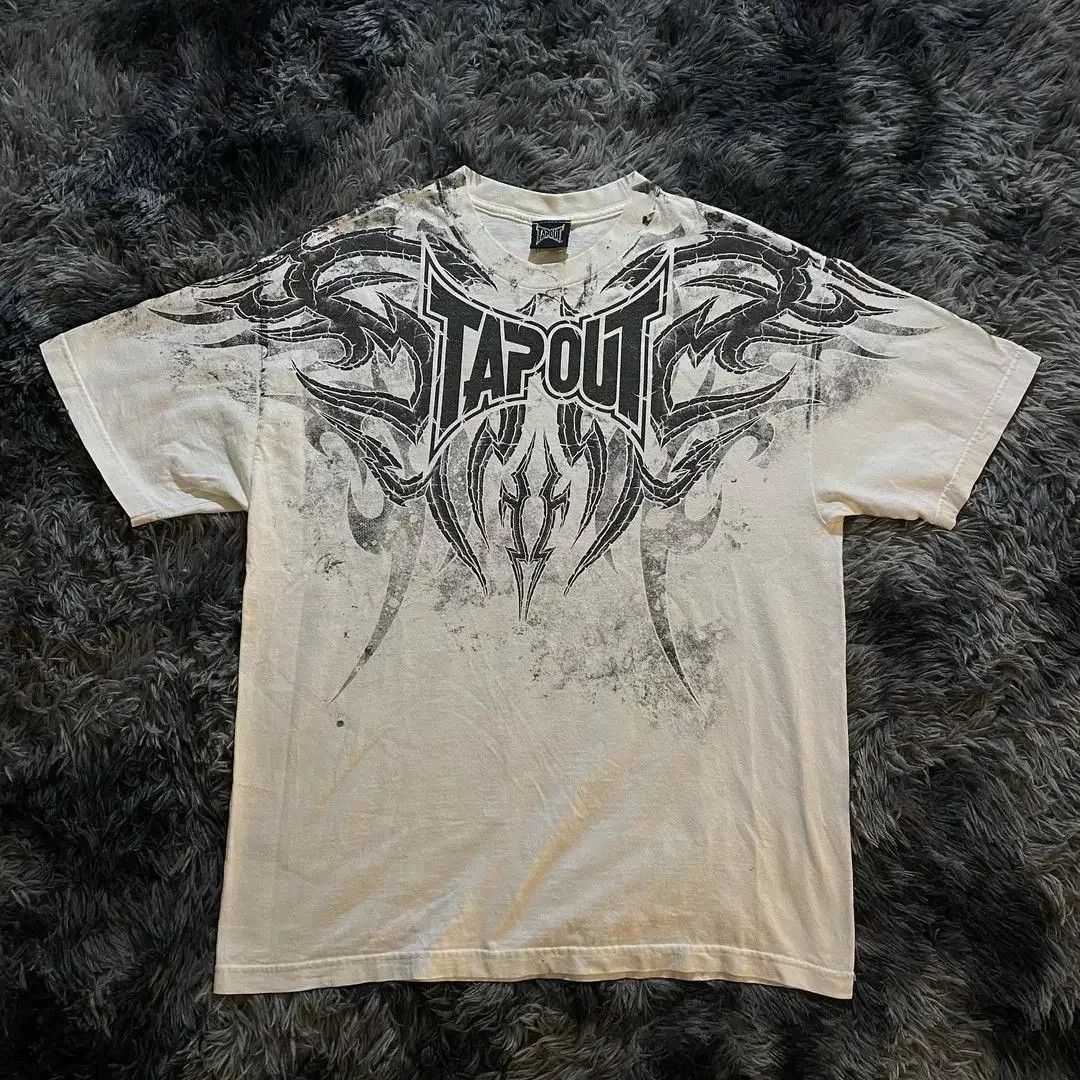 Vintage White Retro Streetwear TShirt Size US XL / EU 56 / 4 - 2 Thumbnail