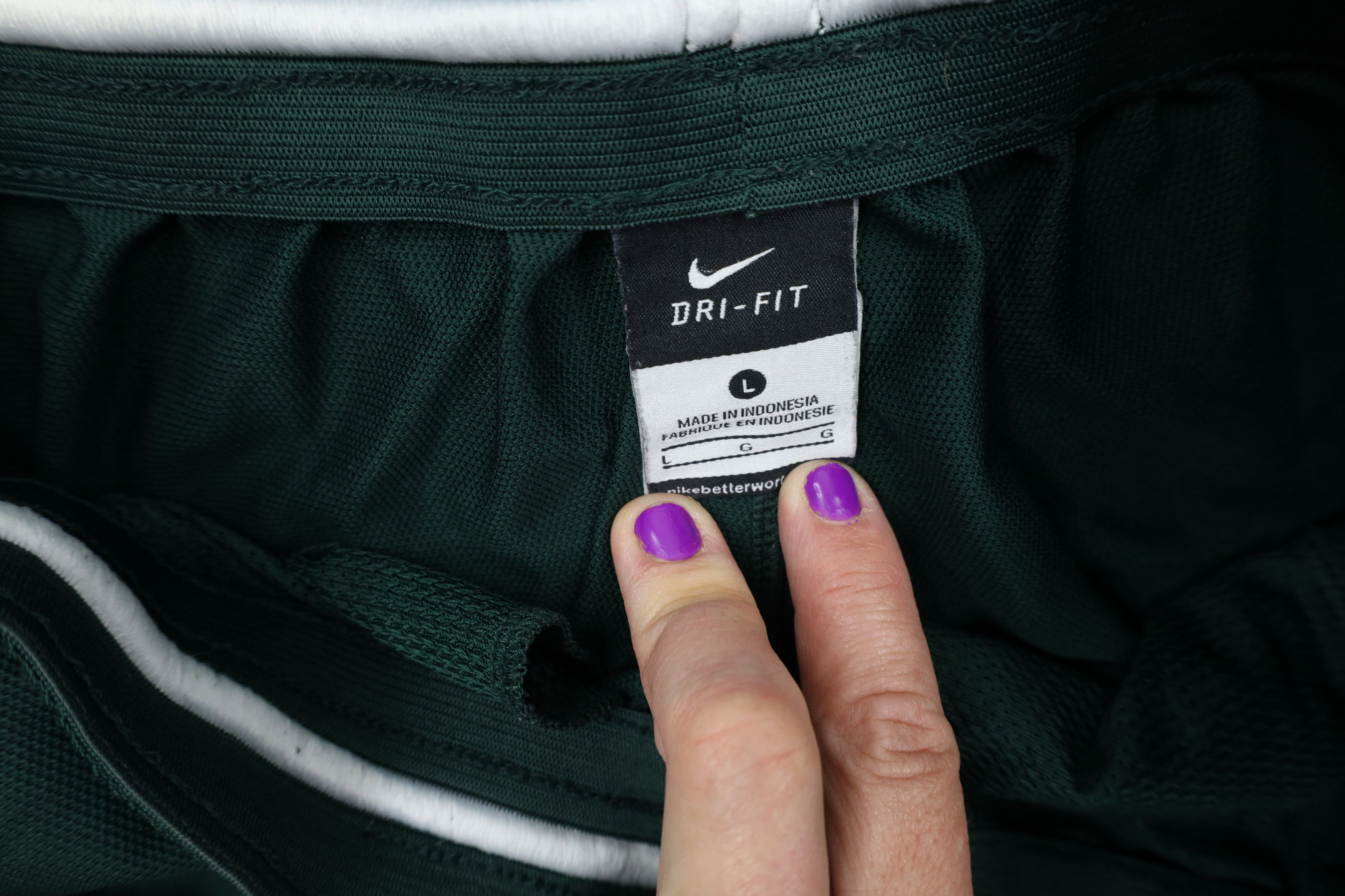 Nike Nike Elite State University Basketball Shorts Green Stitched Size US 34 / EU 50 - 9 Thumbnail