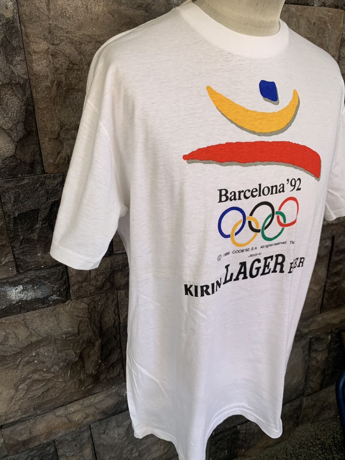 USA Olympics Vintage Barcelona Olympic 1992 Kirin Leger T shirt Size US L / EU 52-54 / 3 - 4 Thumbnail