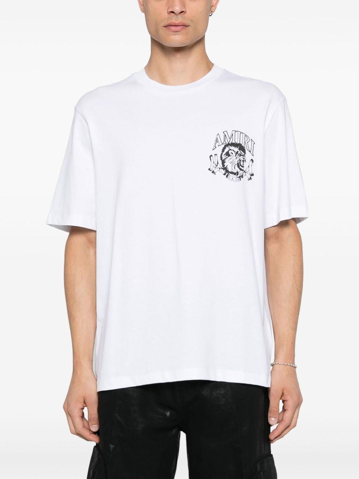 Amiri o1orln1125 Lion Outline T-Shirt in White Size US XL / EU 56 / 4 - 4 Thumbnail