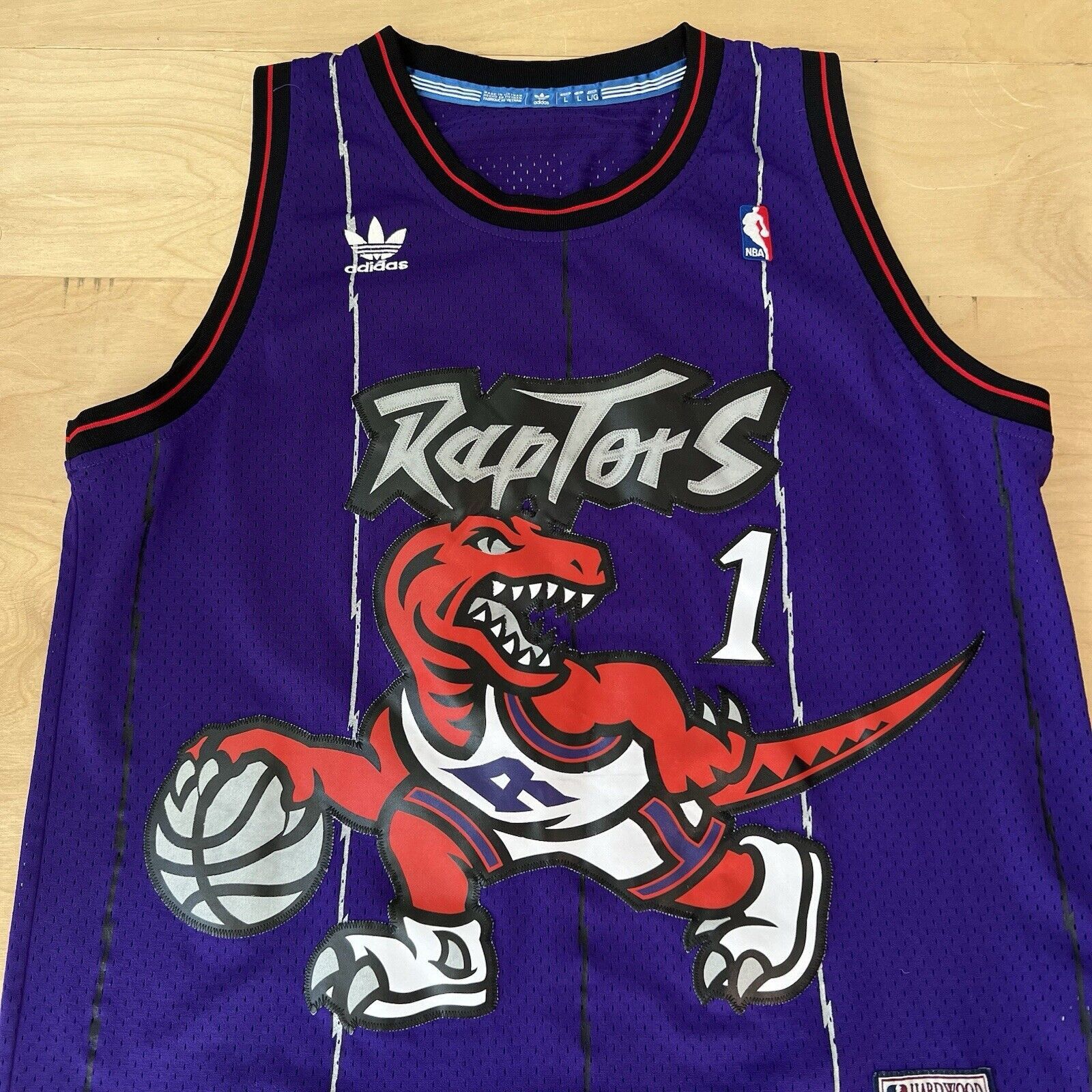 Adidas Tracy Mcgrady Toronto Raptors Jersey L Purple Adidas Size US L / EU 52-54 / 3 - 3 Thumbnail