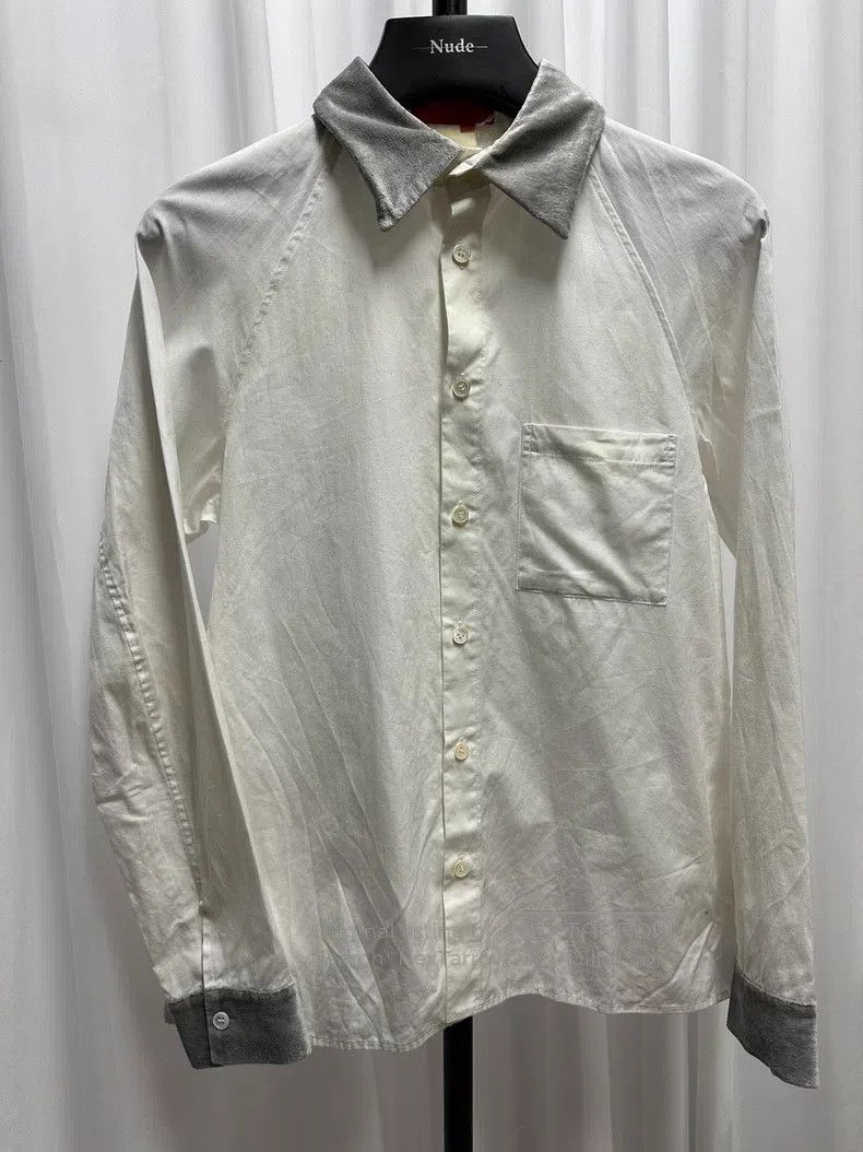Yohji Yamamoto YOHJI YAMAMOTO Velvet patchwork shirt Size US L / EU 52-54 / 3 - 1 Thumbnail