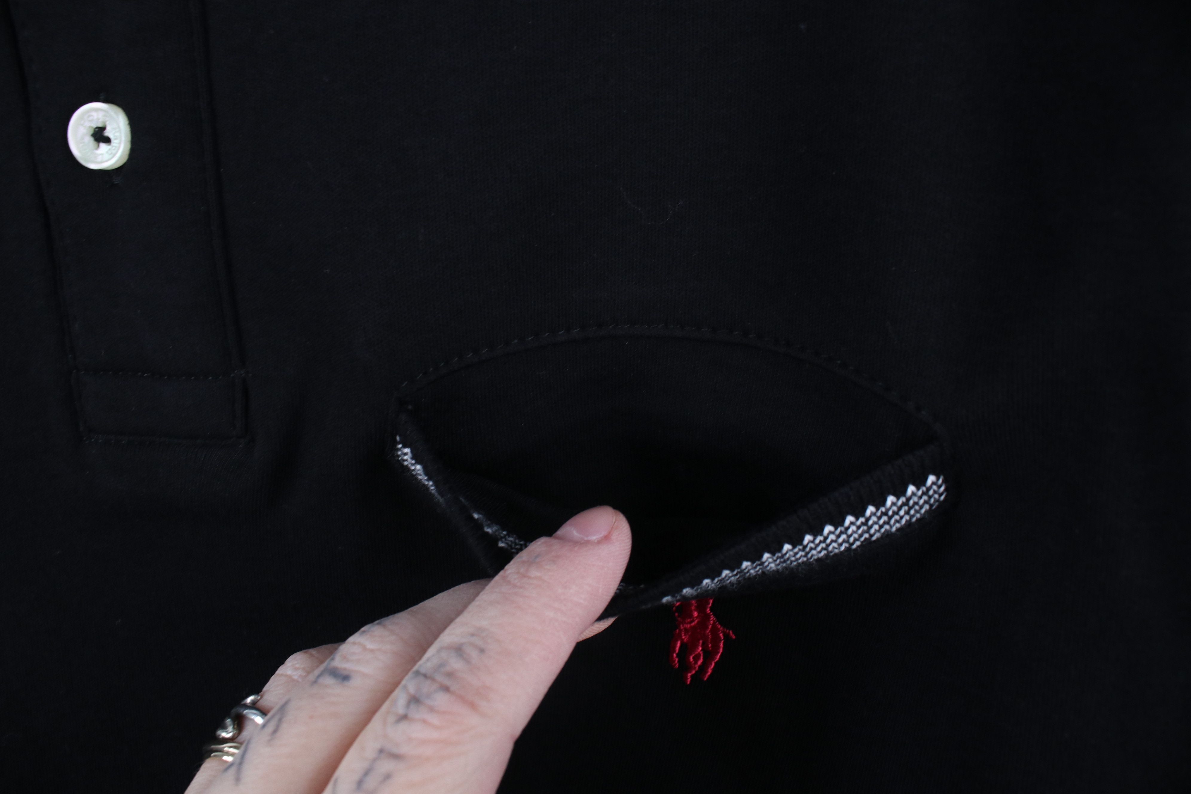 Ralph Lauren × Vintage Ralph Lauren Soft Cotton Touch Short Sleeve Polo Shirt Black Size US L / EU 52-54 / 3 - 5 Thumbnail