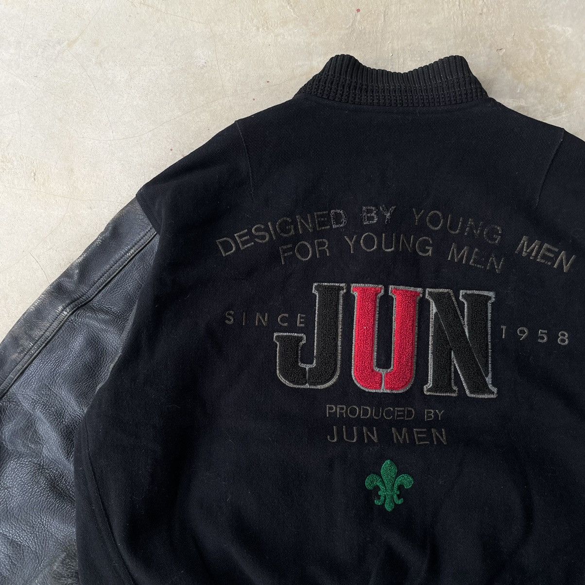 Issey Miyake JunMen By Jun Takahashi Sleeve Leather Varsity Bomber Jacket Size US M / EU 48-50 / 2 - 22 Thumbnail