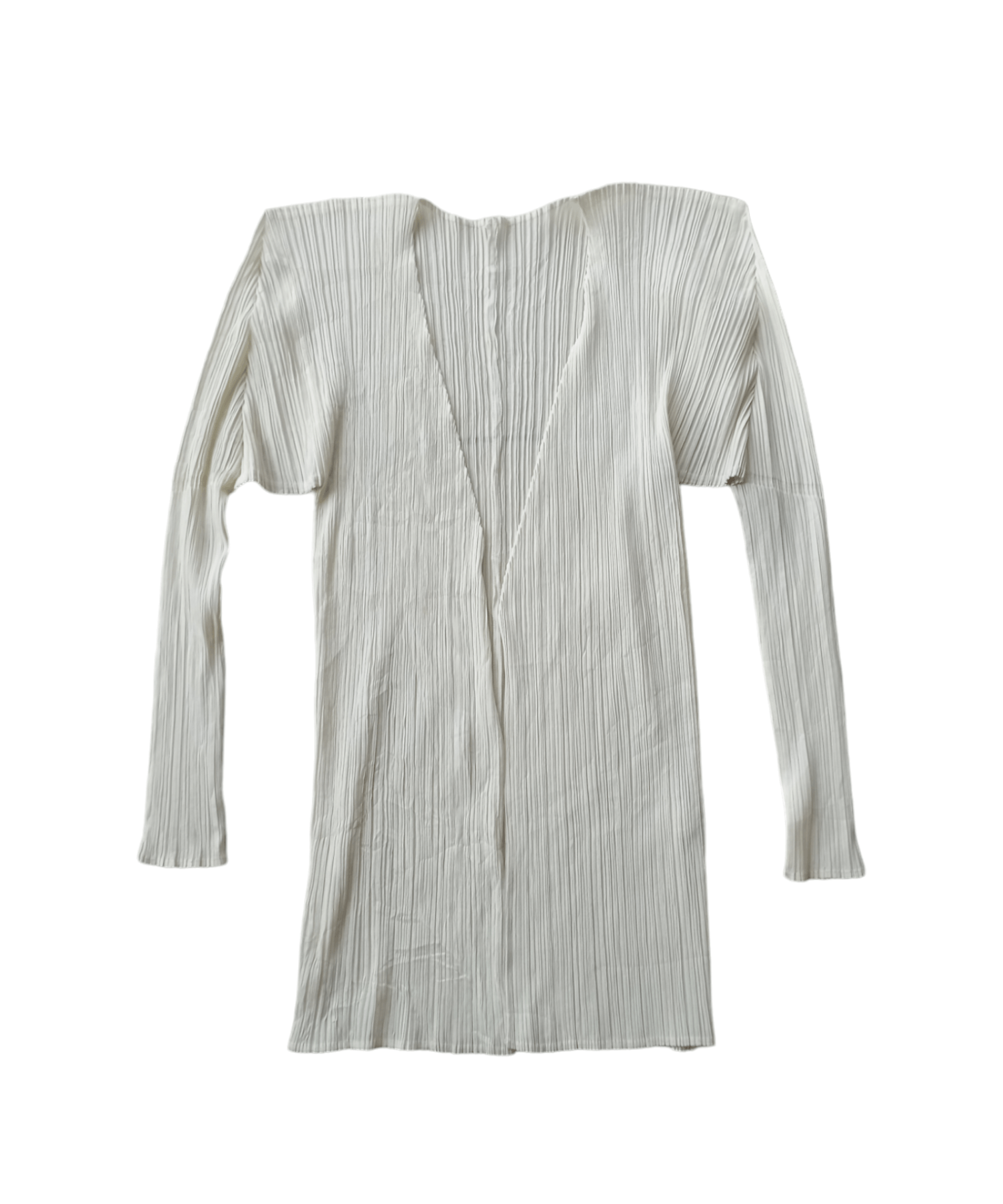 image of Archival Clothing x Issey Miyake Pleats Please Pleated Cardigan By Issey Miyake Pp04-J0607 in White
