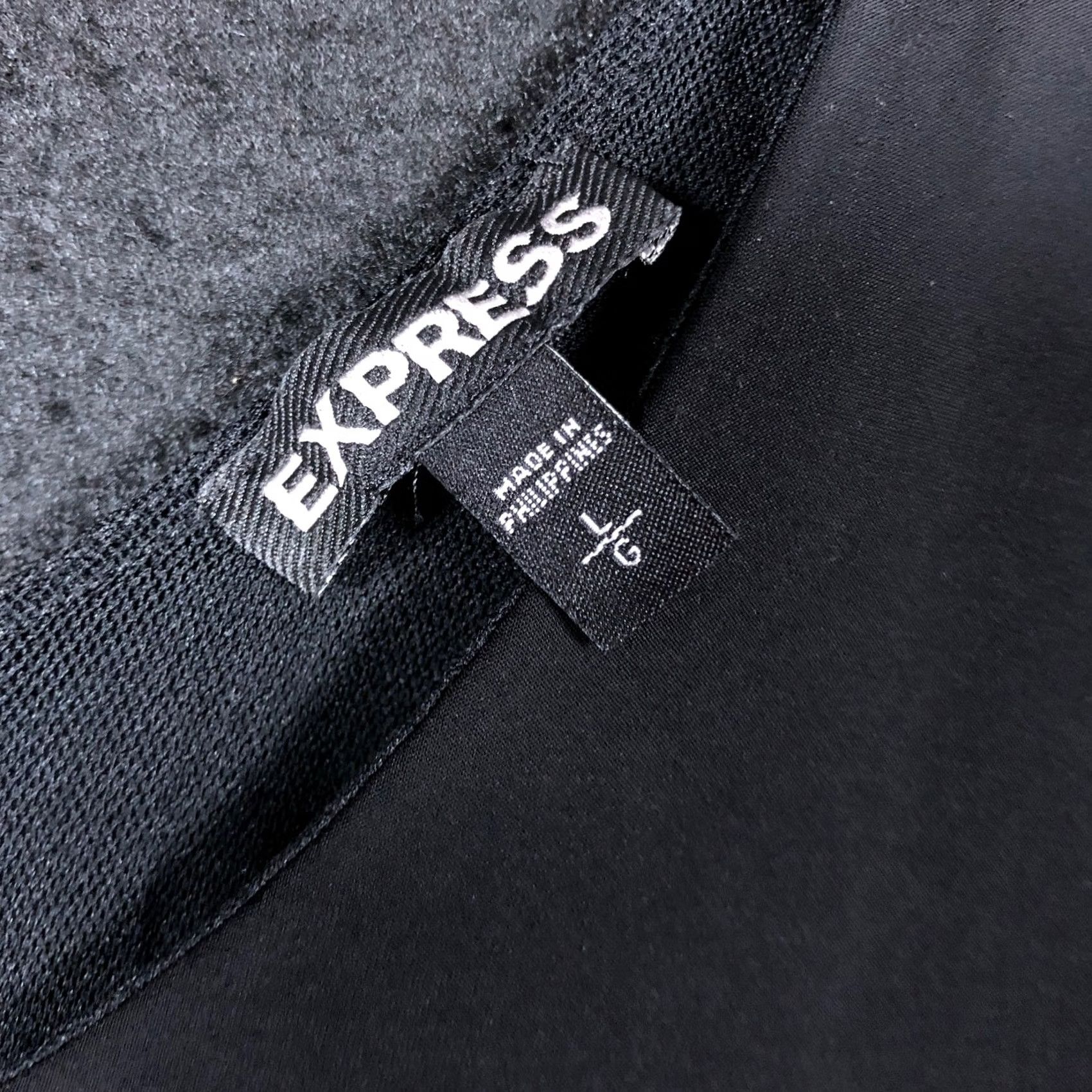 Express Express Womens Blouse Black Sleeveless Tank Layering Look V Neck Lined Stretch L Shirt Women’s Blouse Size L / US 10 / IT 46 - 6 Thumbnail