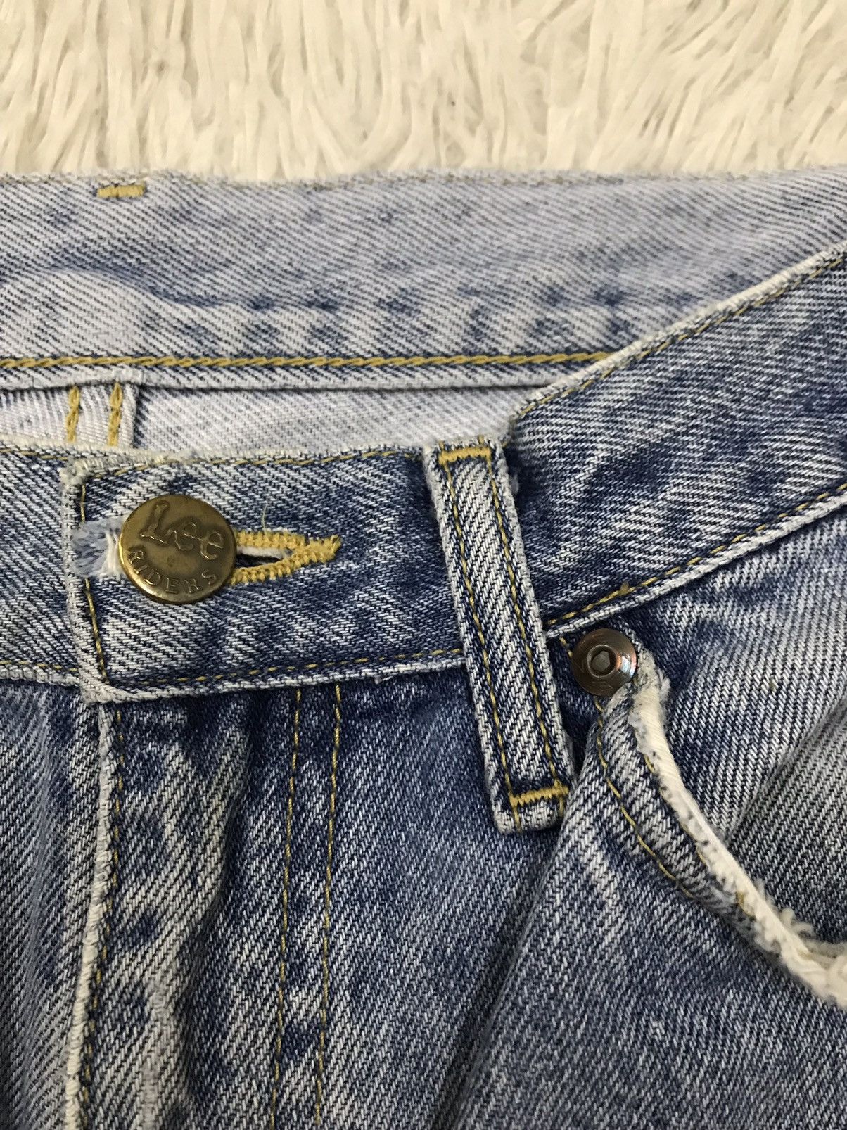 Lee Vintage Lee Straight Cut Distressed DenimJeans Size US 27 - 8 Thumbnail