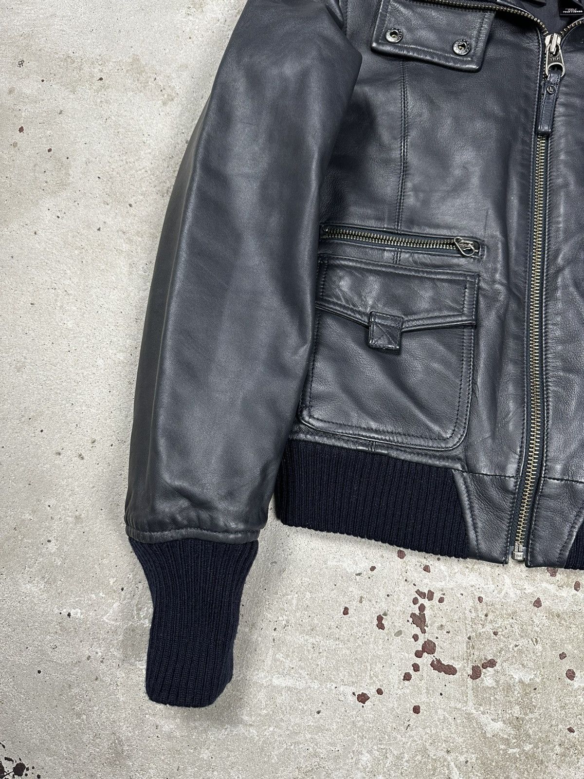 Genuine Leather × Vintage Vintage Y2K Genuine Leather Flyers Utility Bomber Jacket Size US XS / EU 42 / 0 - 3 Thumbnail