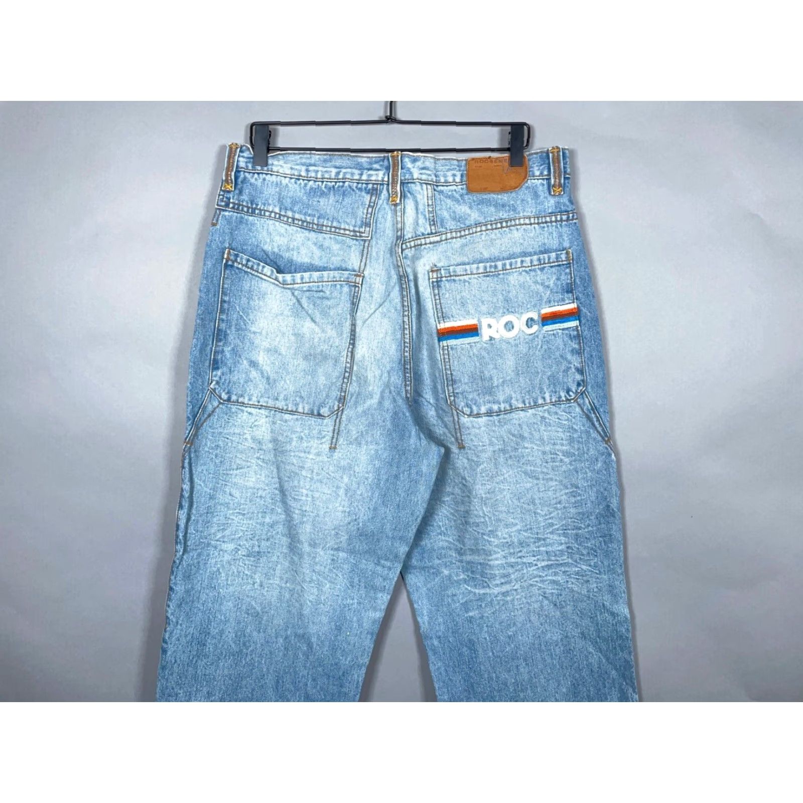 Rocawear VINTAGE Rocawear Baggy Jeans Men's 34 x 33 Light Blue Embroidered 90s Hip Hop Size US 34 / EU 50 - 4 Thumbnail