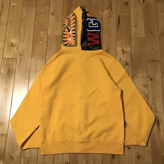 Bape BAPE camo Shark full zip hoodie orange a bathing ape Size US M / EU 48-50 / 2 - 2 Thumbnail