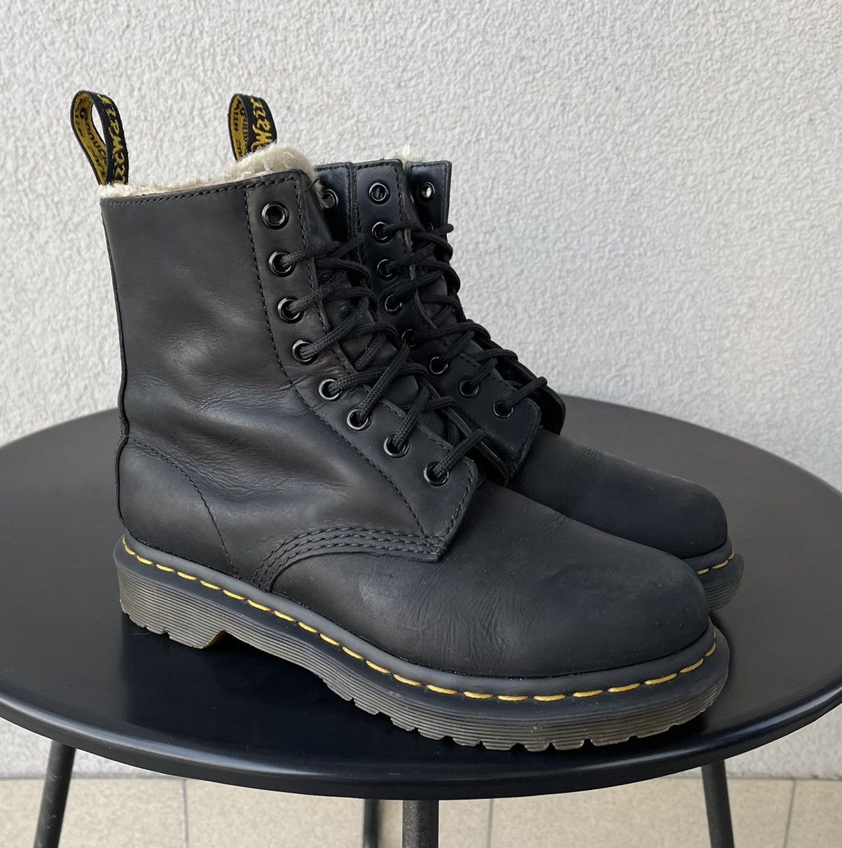 Avant Garde Dr. Martens Streetwear Dr. Martens AirWair Black Leather Boots 10108 Grailed