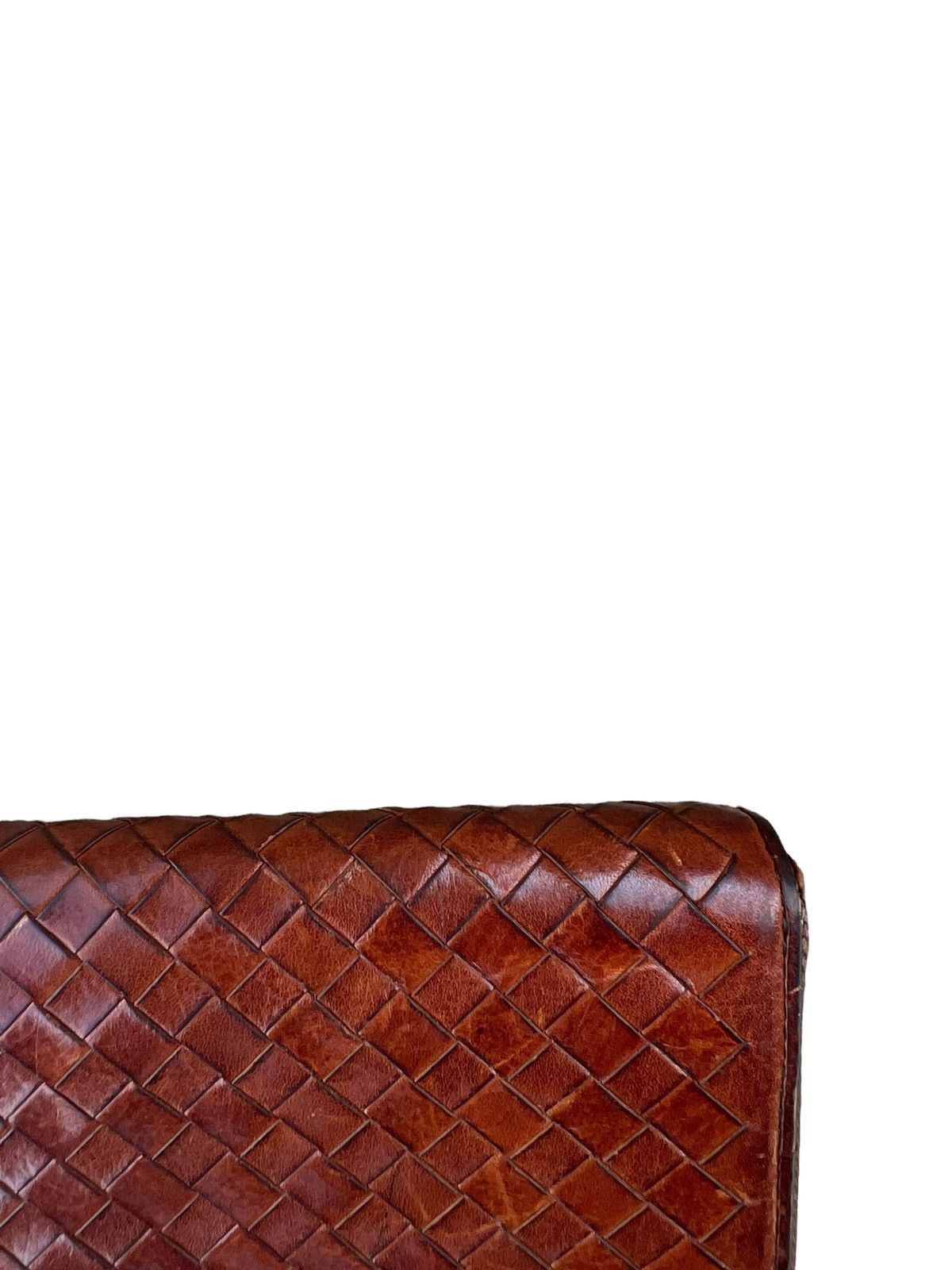 Leather RARE! Patina Woven Leather Cocomeister Wallet Purse Size ONE SIZE - 6 Thumbnail