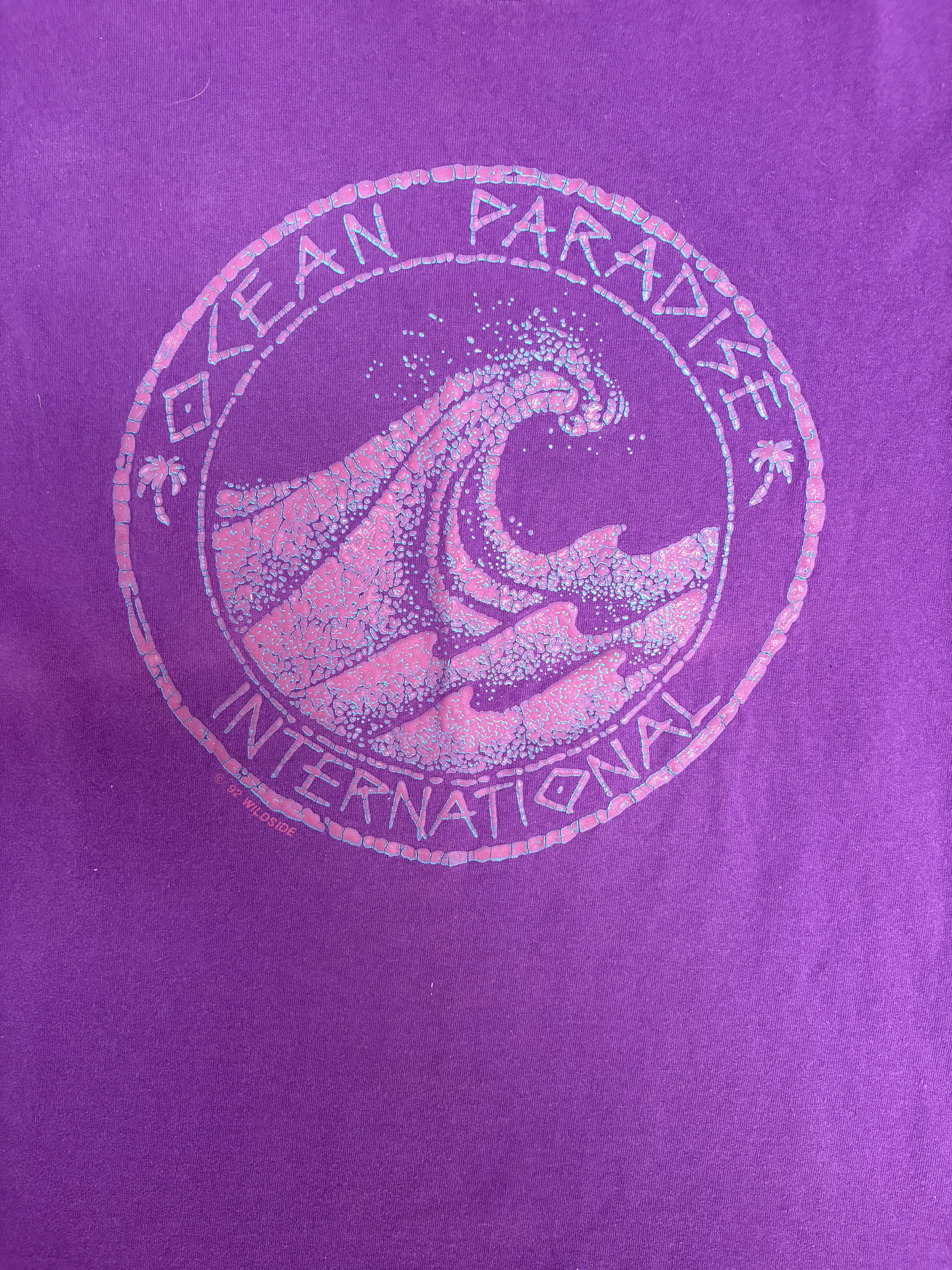 Vintage Ocean Paradise International Vintage Purple T-Shirt Tee Size US L / EU 52-54 / 3 - 2 Thumbnail