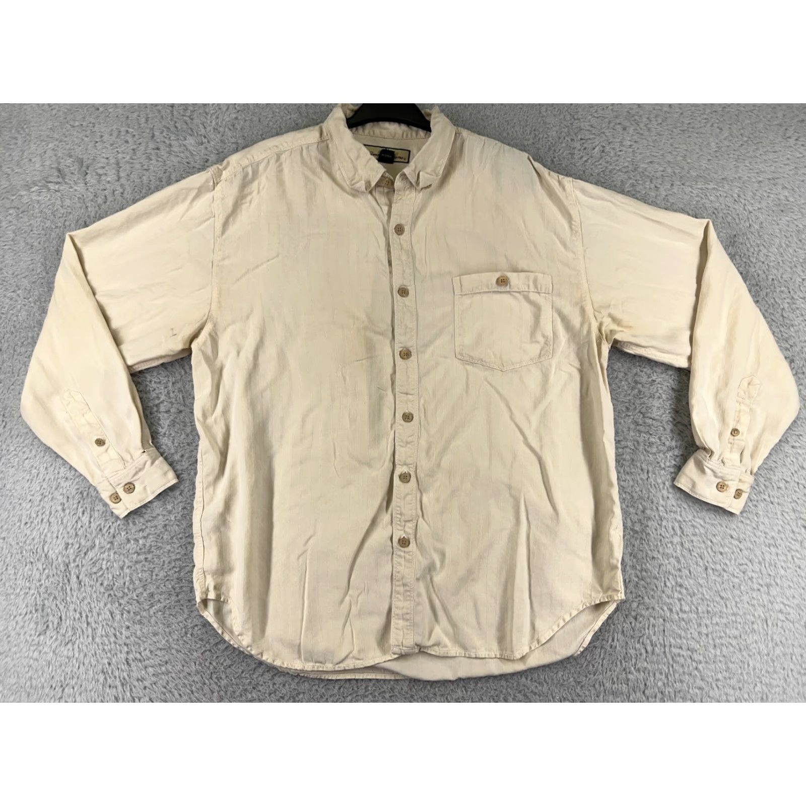 Tommy Bahama Tommy Bahama Mens Shirt Yellow 100% Silk Striped Hawaiian Camp Button Up Size US L / EU 52-54 / 3 - 2 Thumbnail