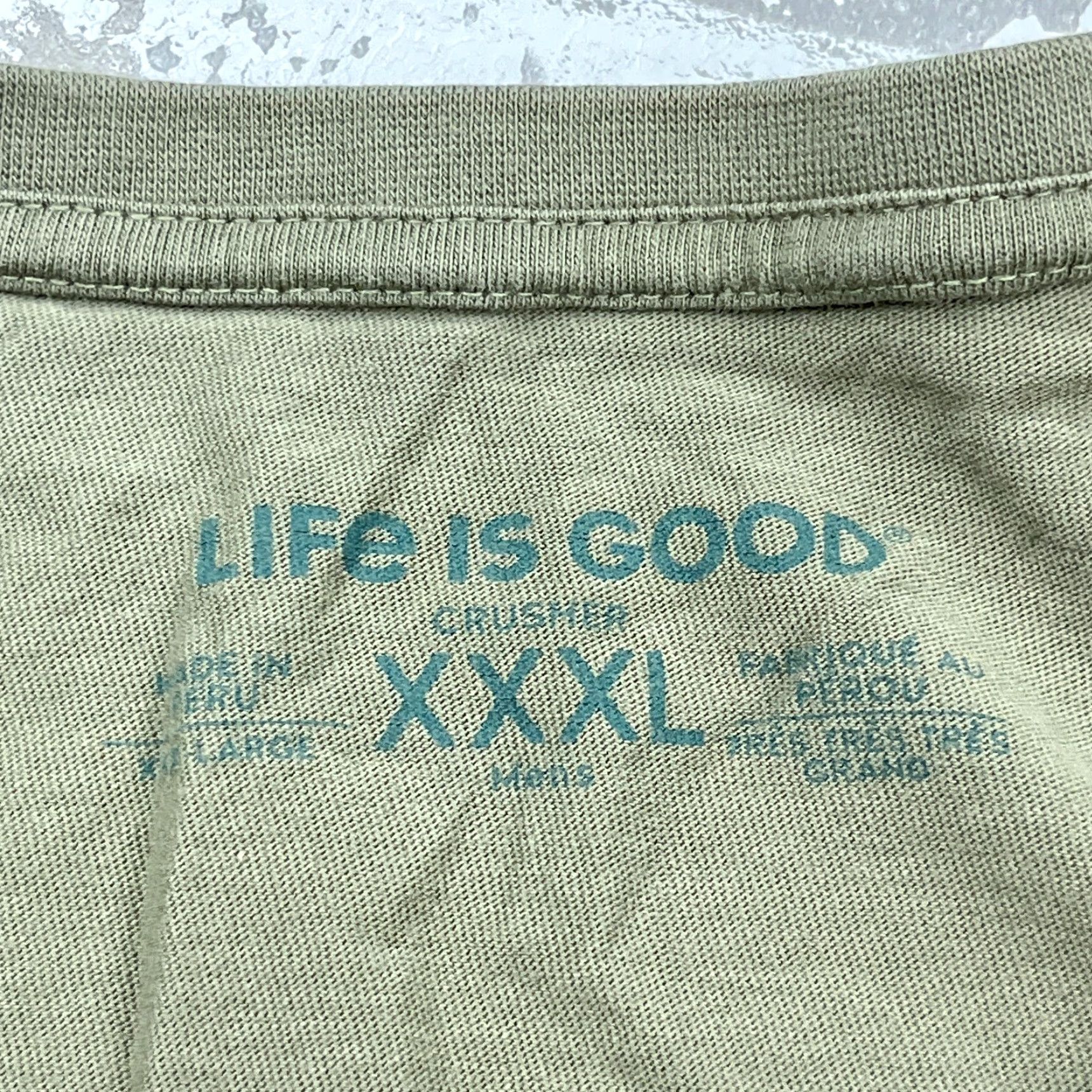 Life is Good Life is Good Shirt Men 3XL Green Crusher Tee Golf Clubs Olive Outdoor Sport XXXL Size US XXL / EU 58 / 5 - 5 Thumbnail
