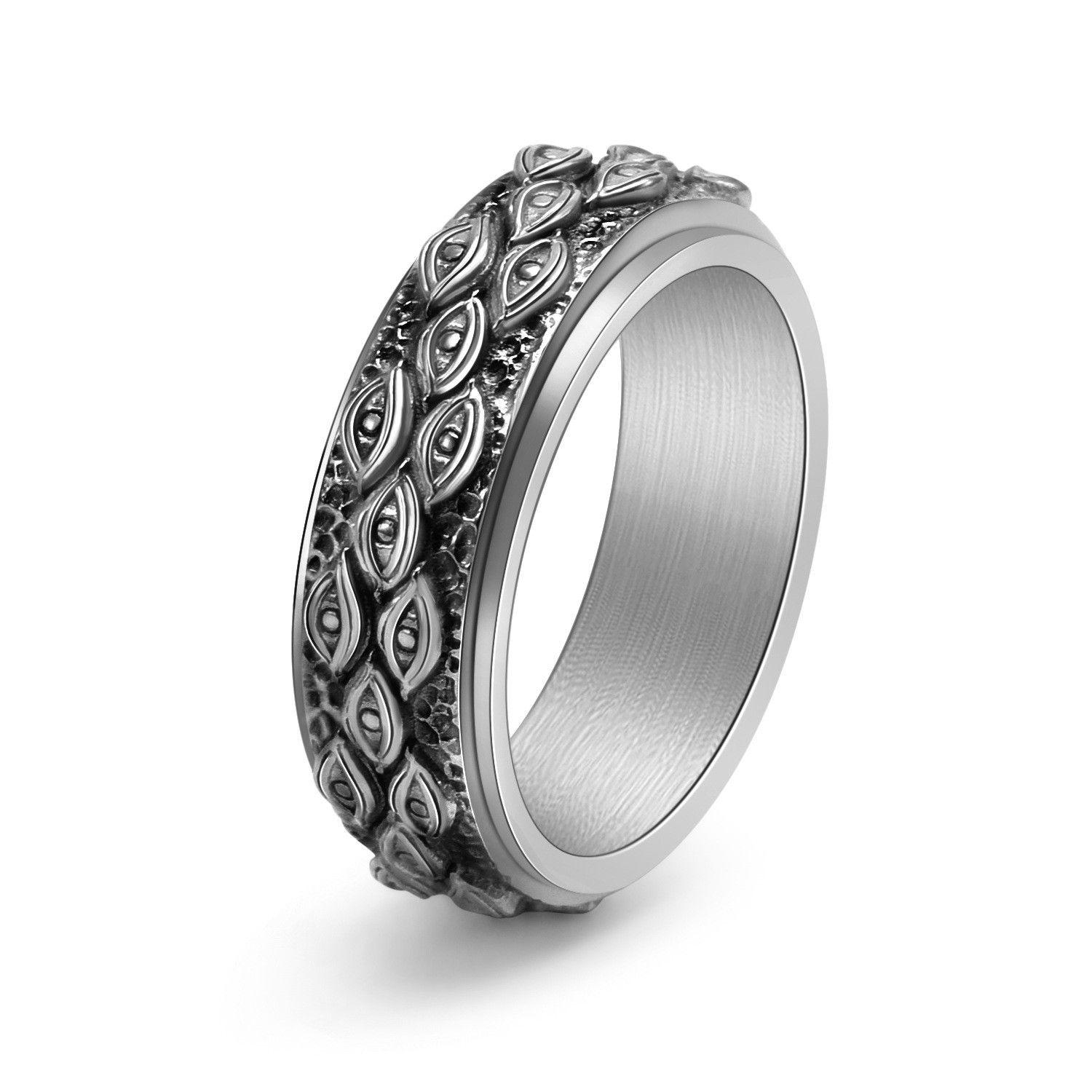 Designer × Japanese Brand Stainless Steel Band Ring Size ONE SIZE - 2 Thumbnail