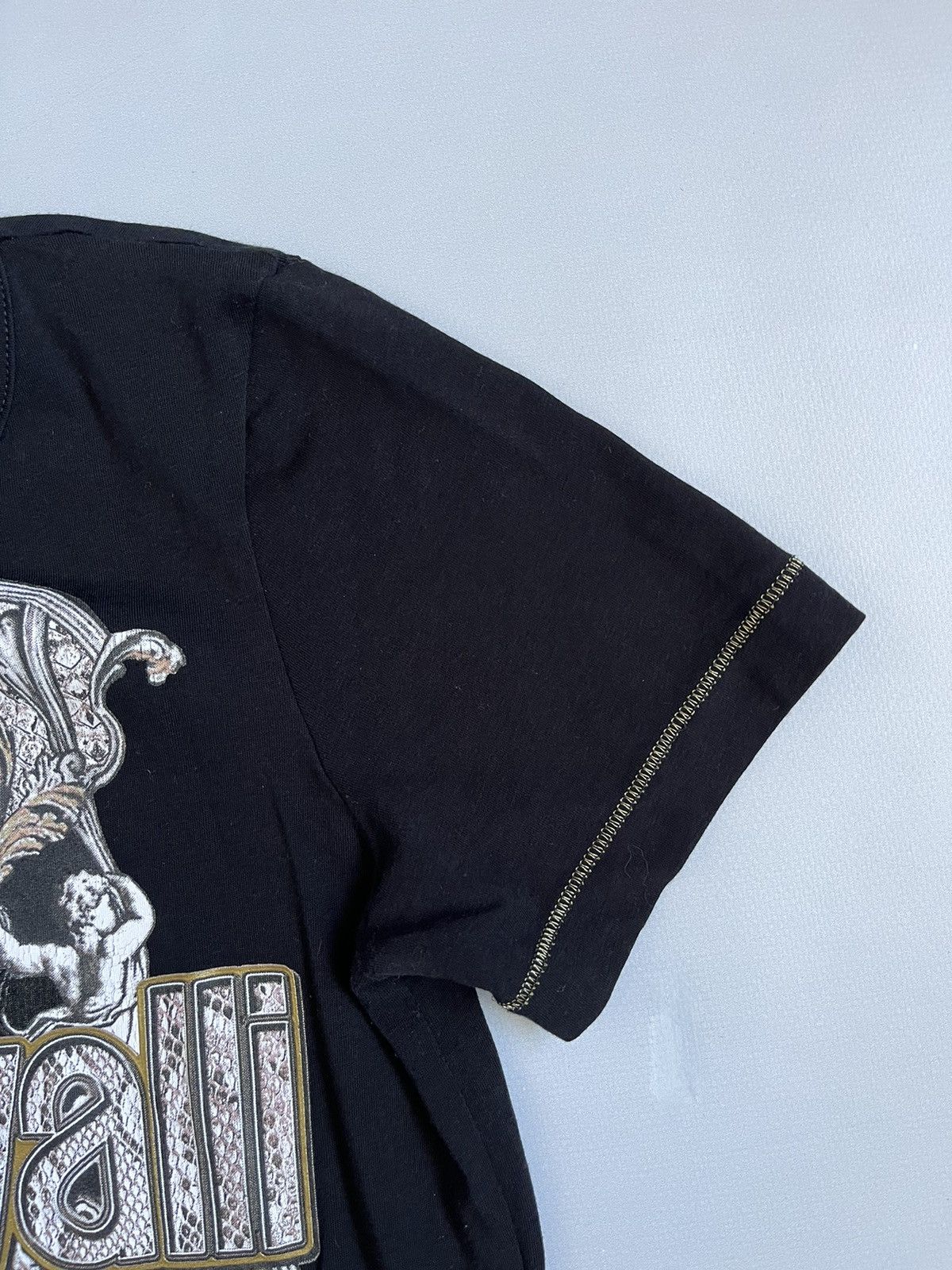 Just Cavalli Just Cavalli Women Black Snake Print Short Sleeve T-shirt Size M / US 6-8 / IT 42-44 - 6 Thumbnail