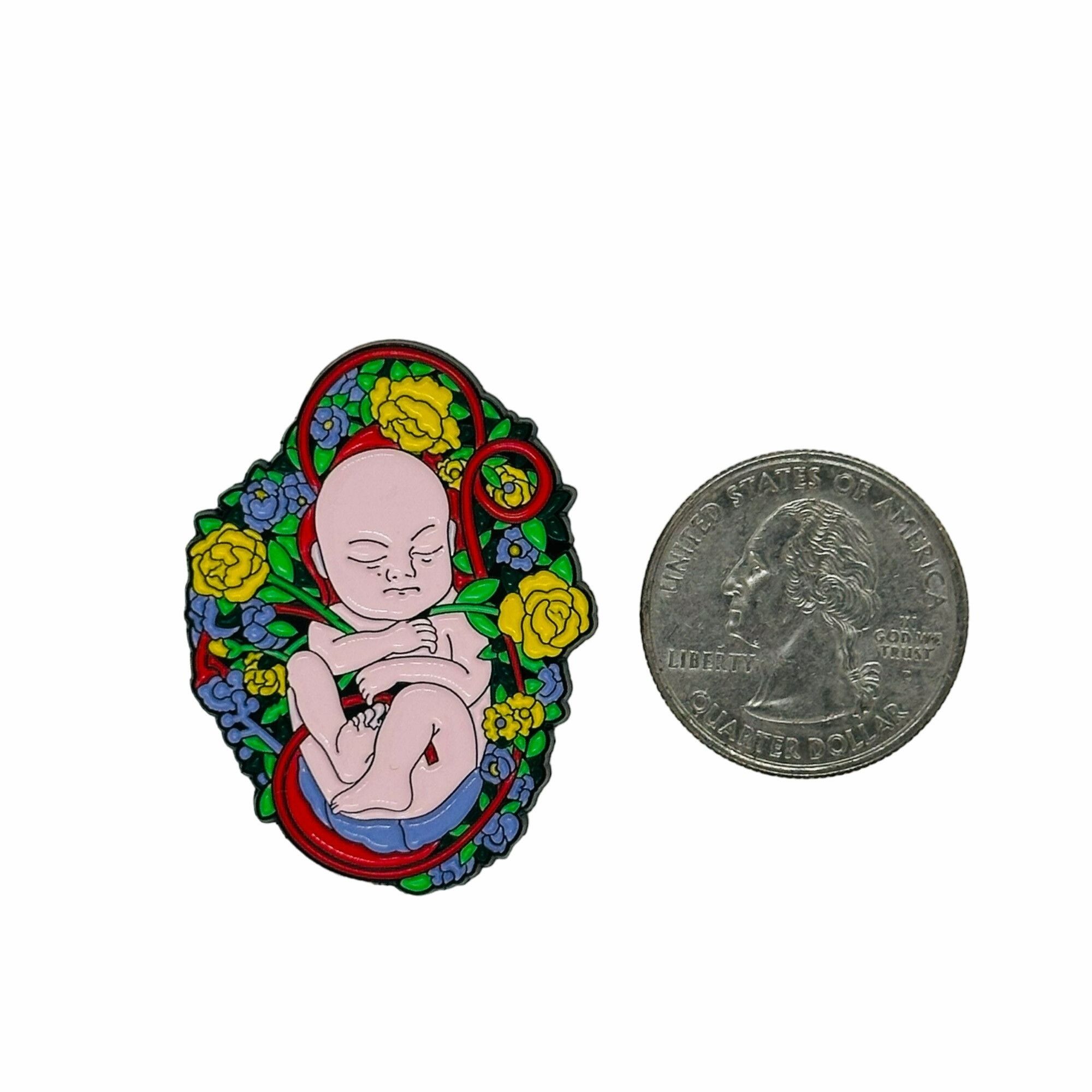 Other Pin Enamel Baby Womb Nurse Doctor Anatomy Enamel Pin Gift Br Size ONE SIZE - 5 Thumbnail