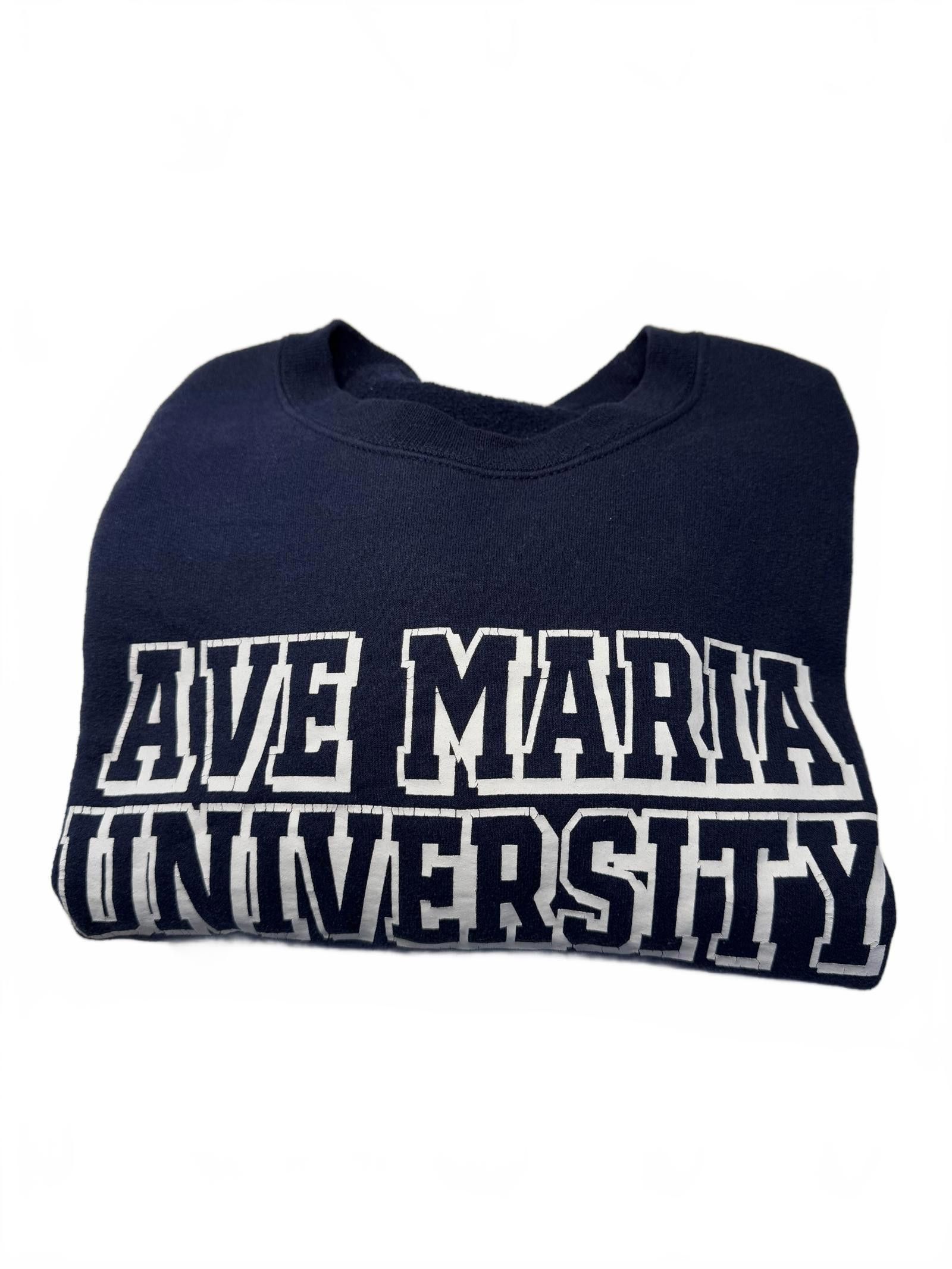Champion Vintage Ave Maria University Sweatshirt Navy Medium Size US M / EU 48-50 / 2 - 4 Thumbnail