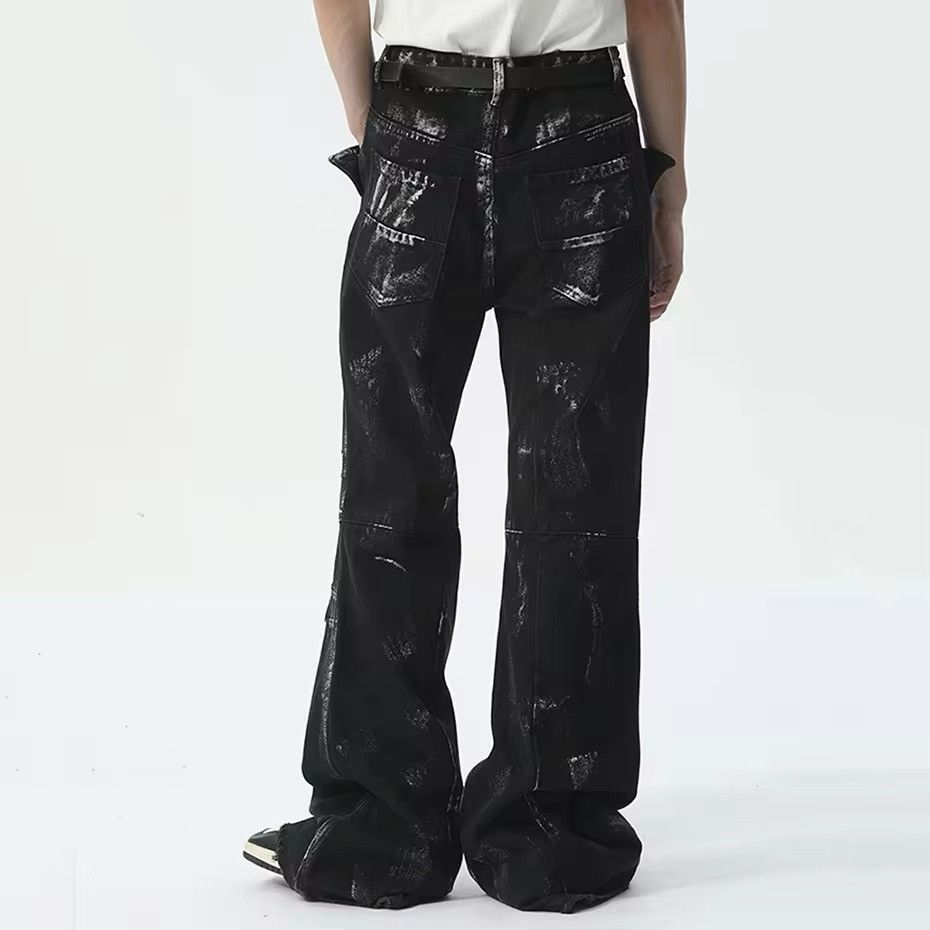 Designer × Vintage Design Straight Baggy Printed Jeans Pants y2k Size US 34 / EU 50 - 5 Thumbnail